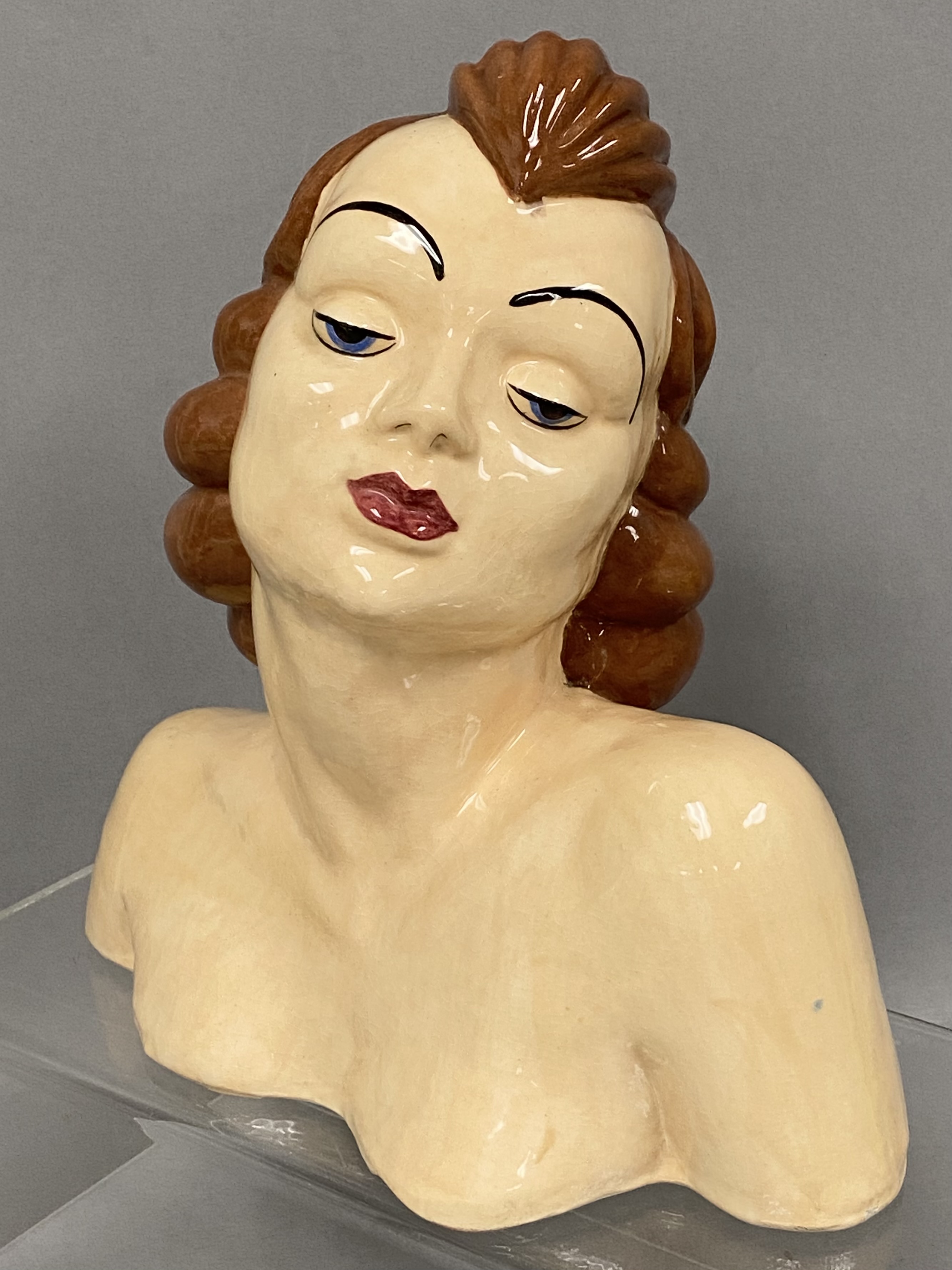 Ceramic Art Deco Style Woman Bust