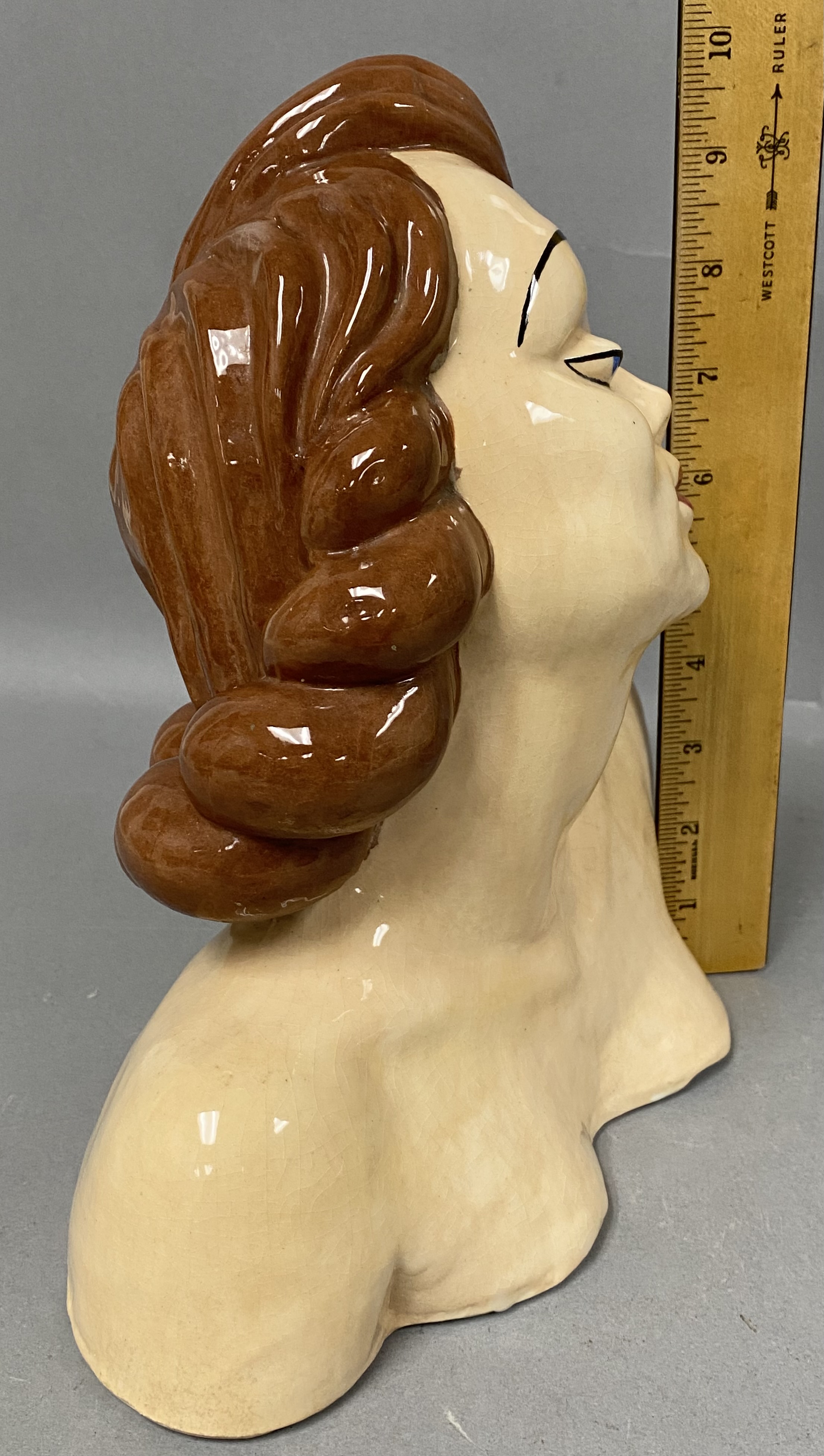 Ceramic Art Deco Style Woman Bust