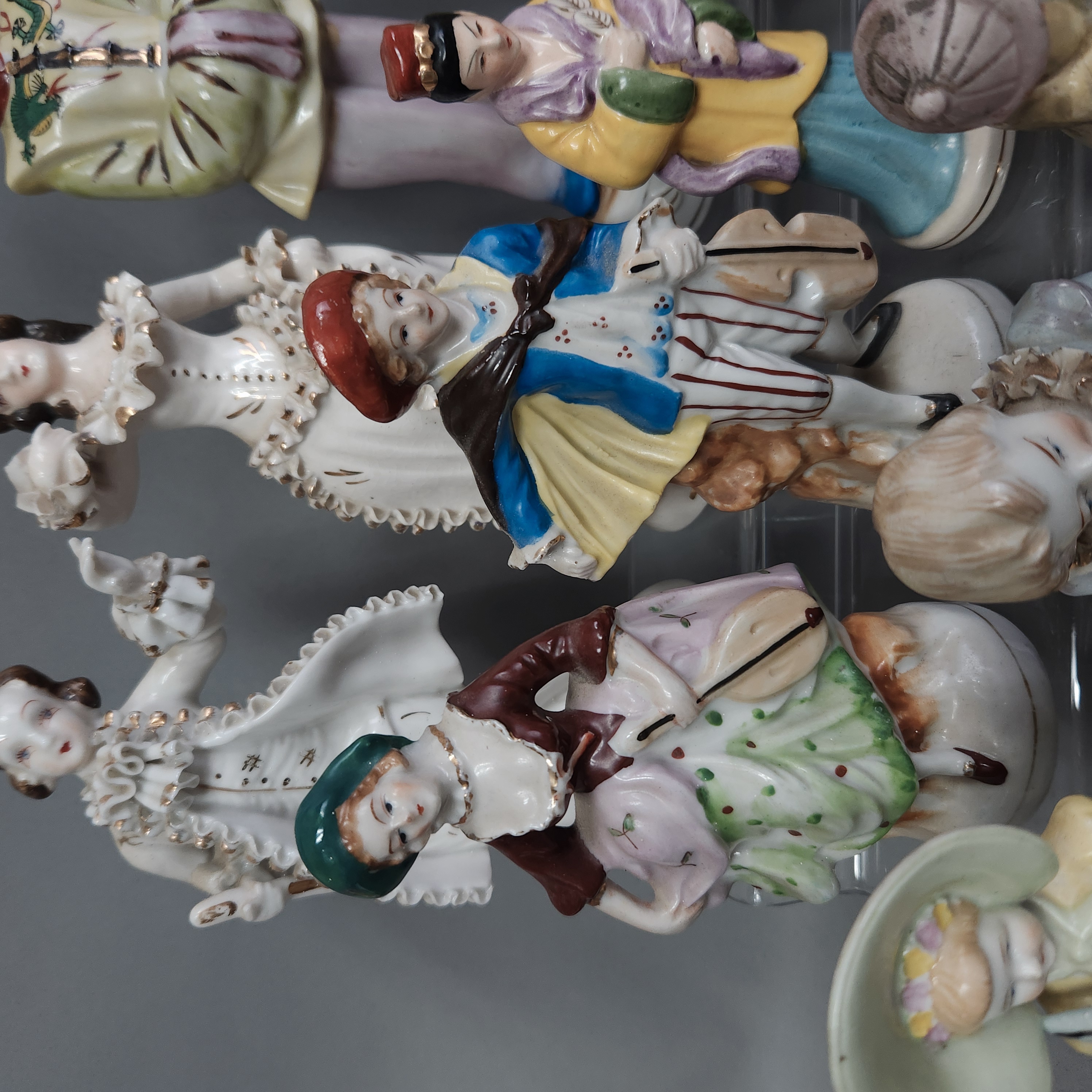 Collection Porcelain Figurines & Tea Set