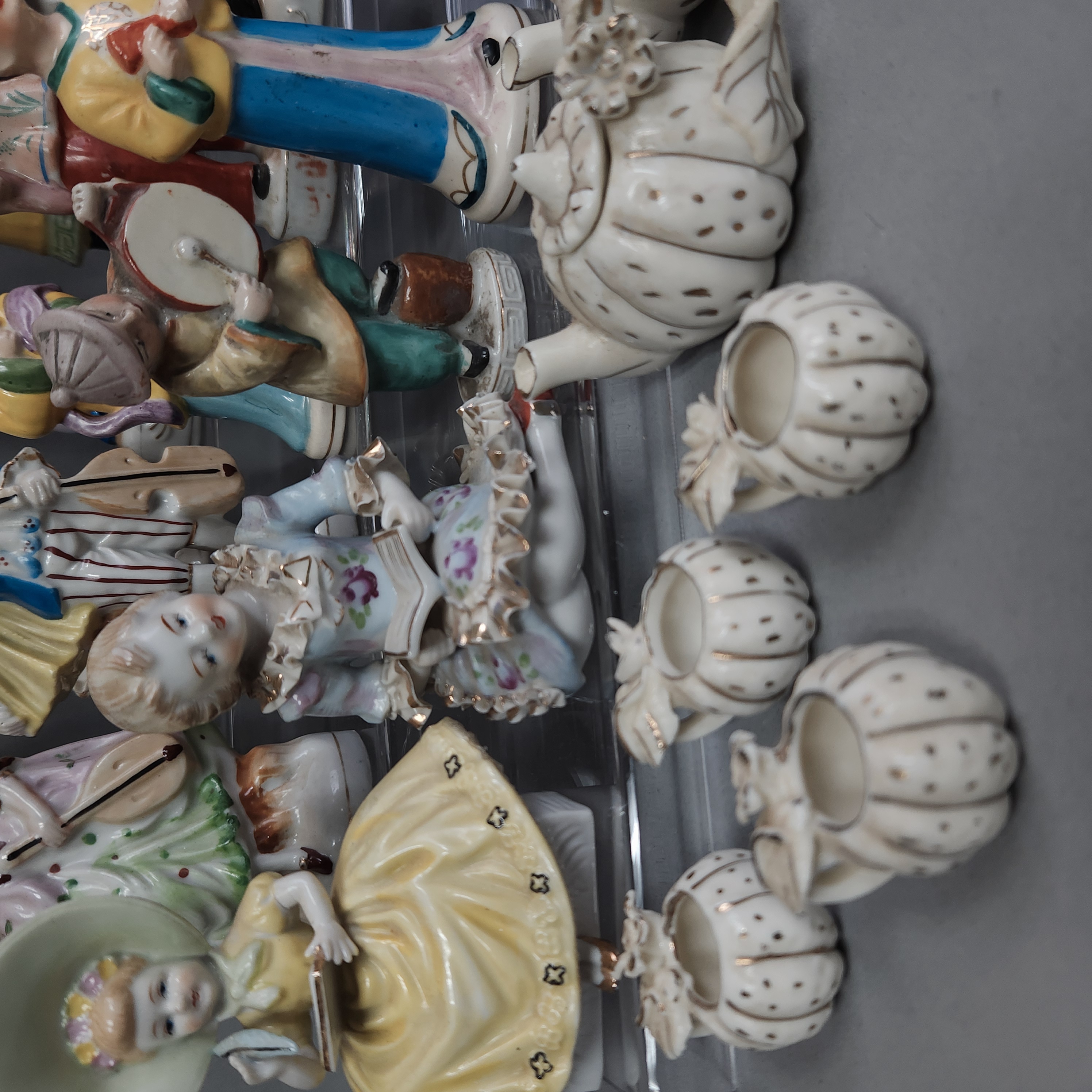 Collection Porcelain Figurines & Tea Set