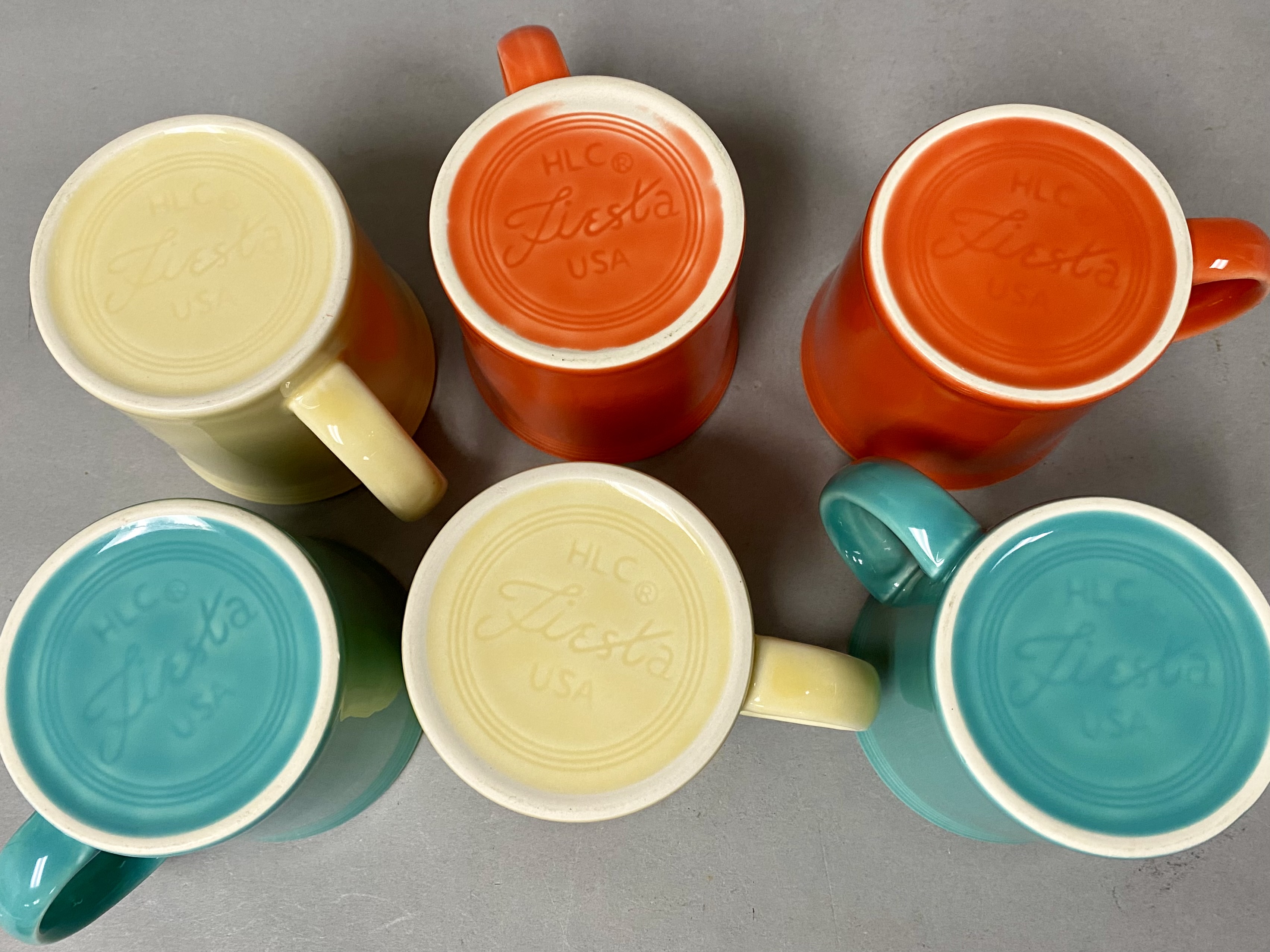 6 Fiesta Ceramic Java Mugs