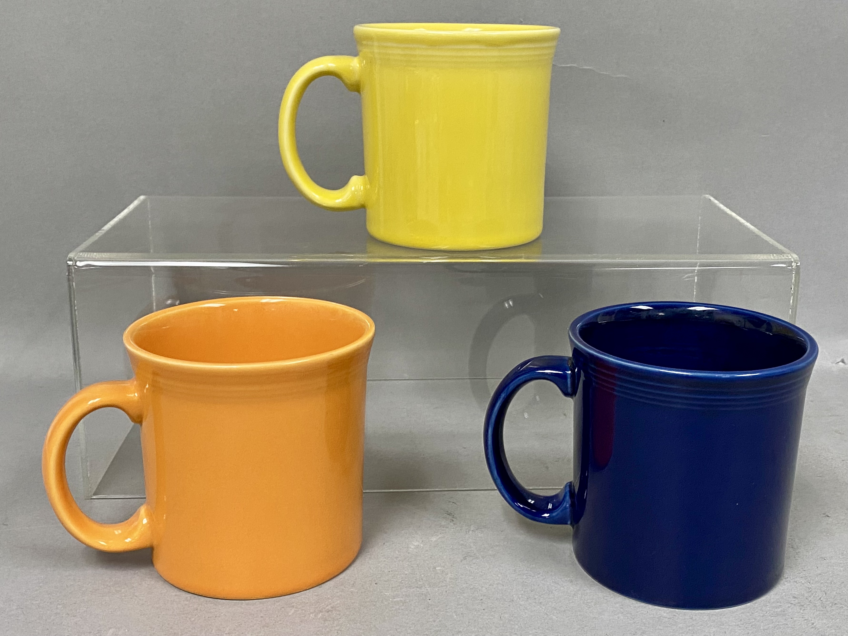 3 Fiesta Ceramic Java Mugs