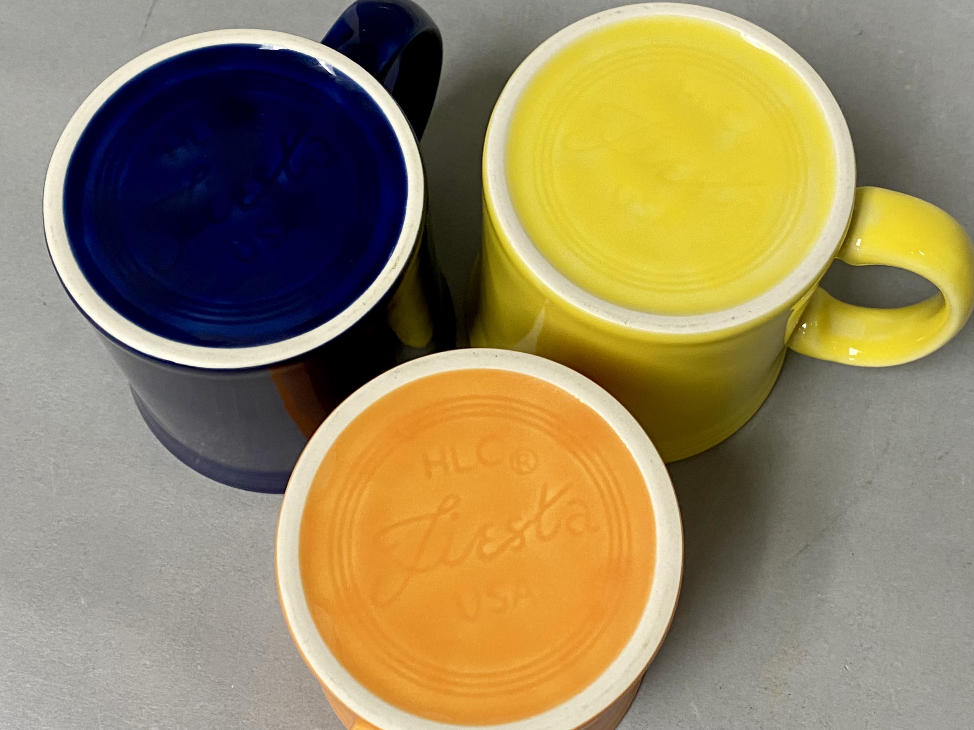 3 Fiesta Ceramic Java Mugs