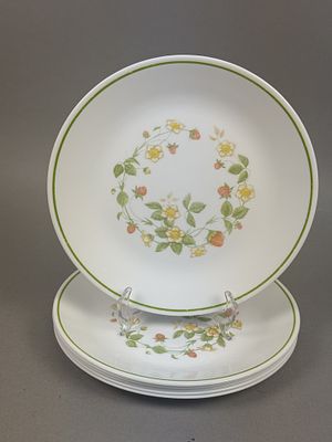 Corelle Strawberry Sundae Salad Plates. A set of six salad plates manufactured by Corning in the 