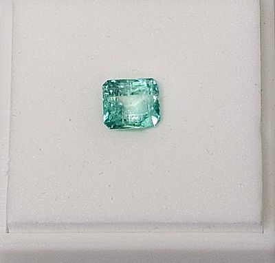 Colombian Emerald Cut Loose Gemstone. This loose gemstone appears to be a natural emerald 