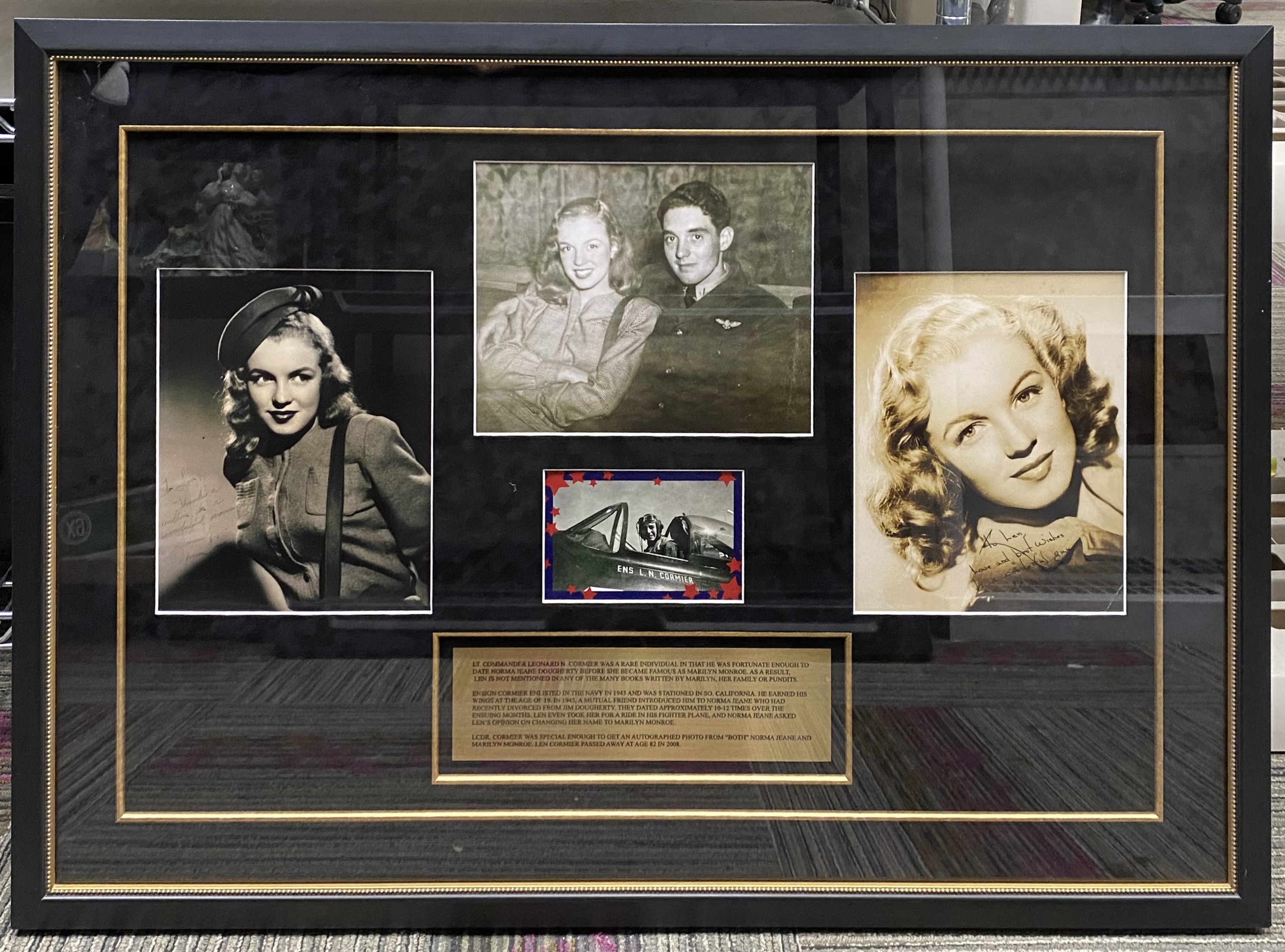 Marilyn Monroe Autographed Photographic Display