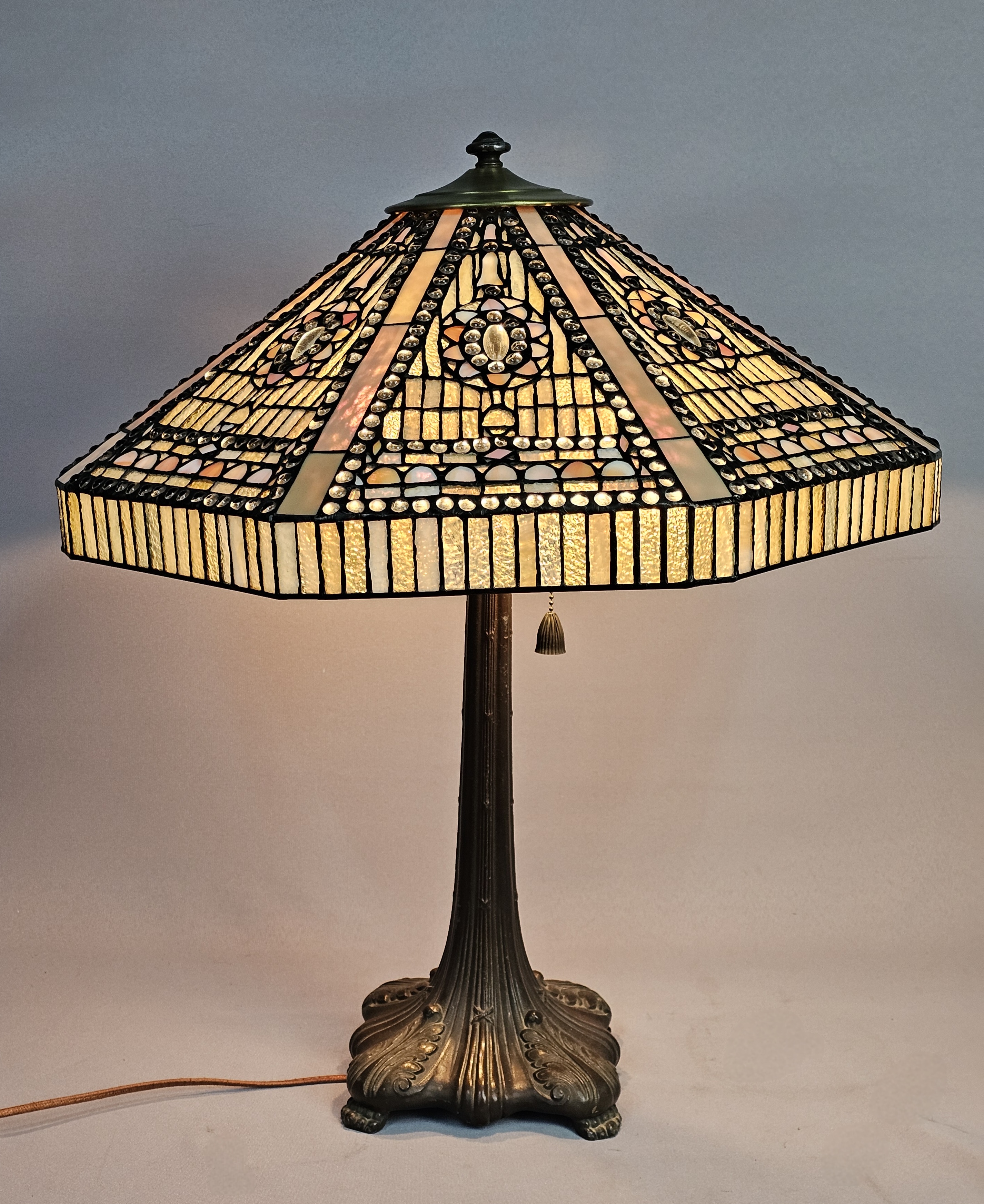Leaded Stained Glass Table Lamp