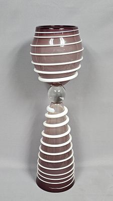 Large Nordin Signed Art Glass Sculpture. This is a substantial and visually striking late 