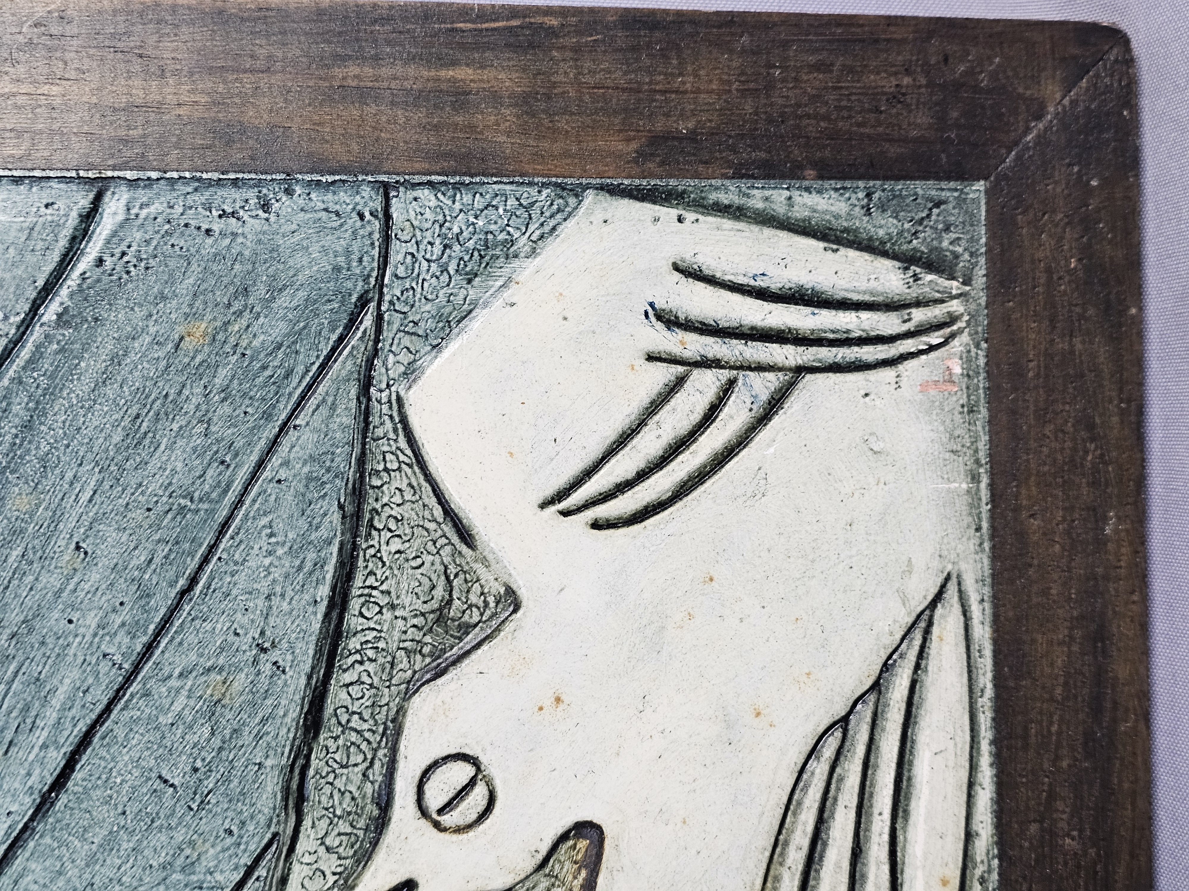 John Peplowski Signed Cast Relief Plaque