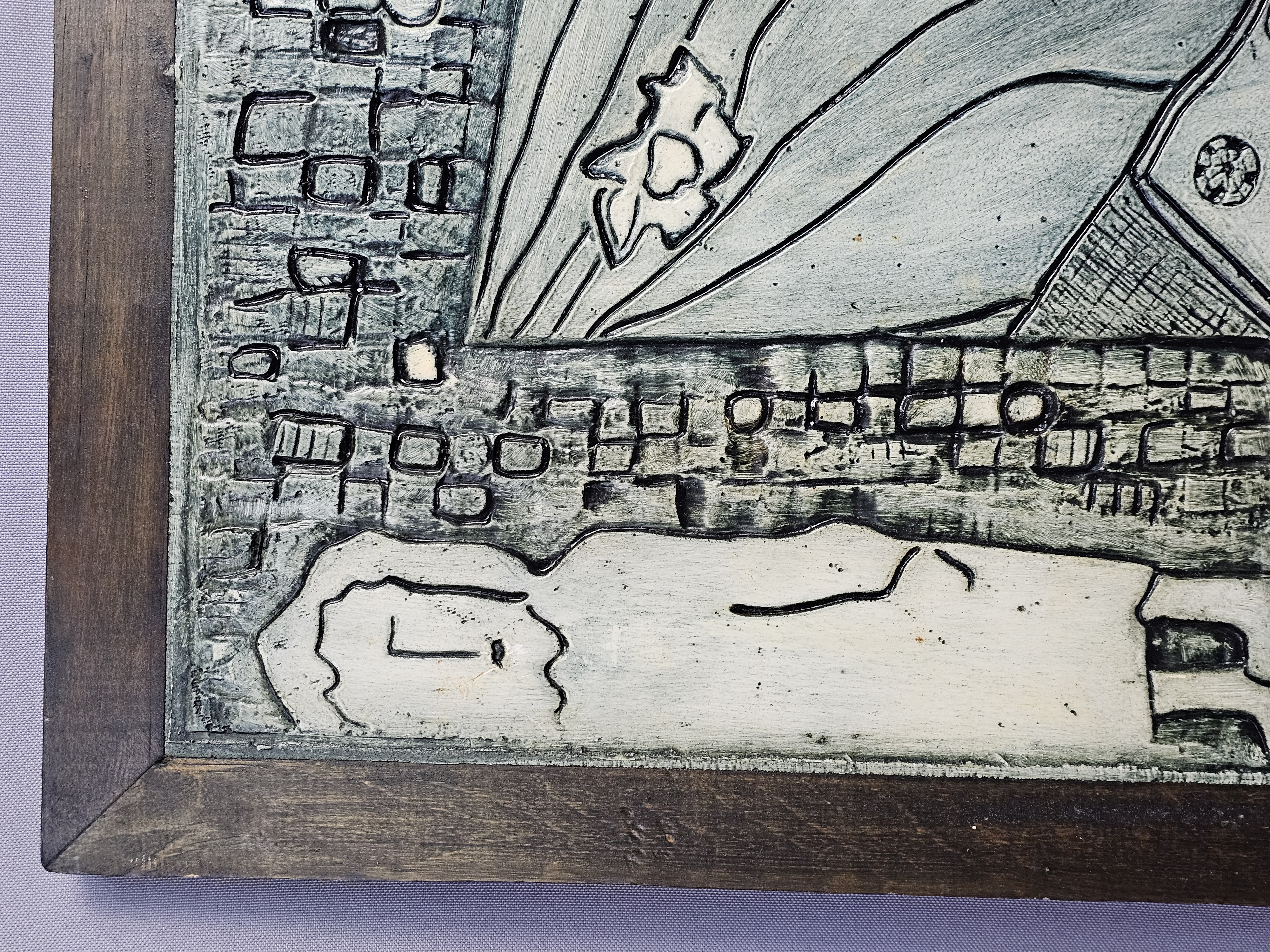 John Peplowski Signed Cast Relief Plaque