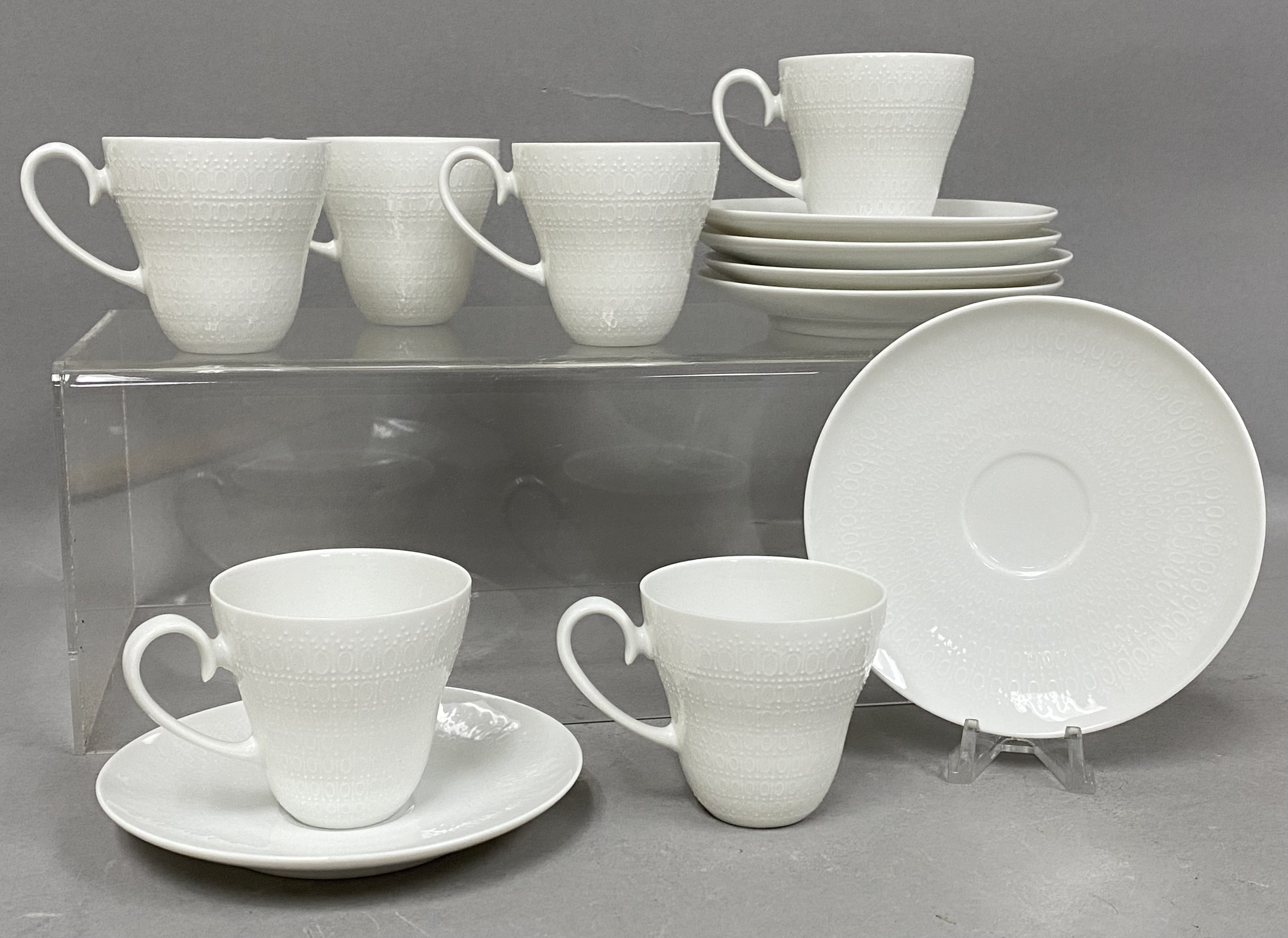 Rosenthal Romance White Porcelain Demitasse Trio