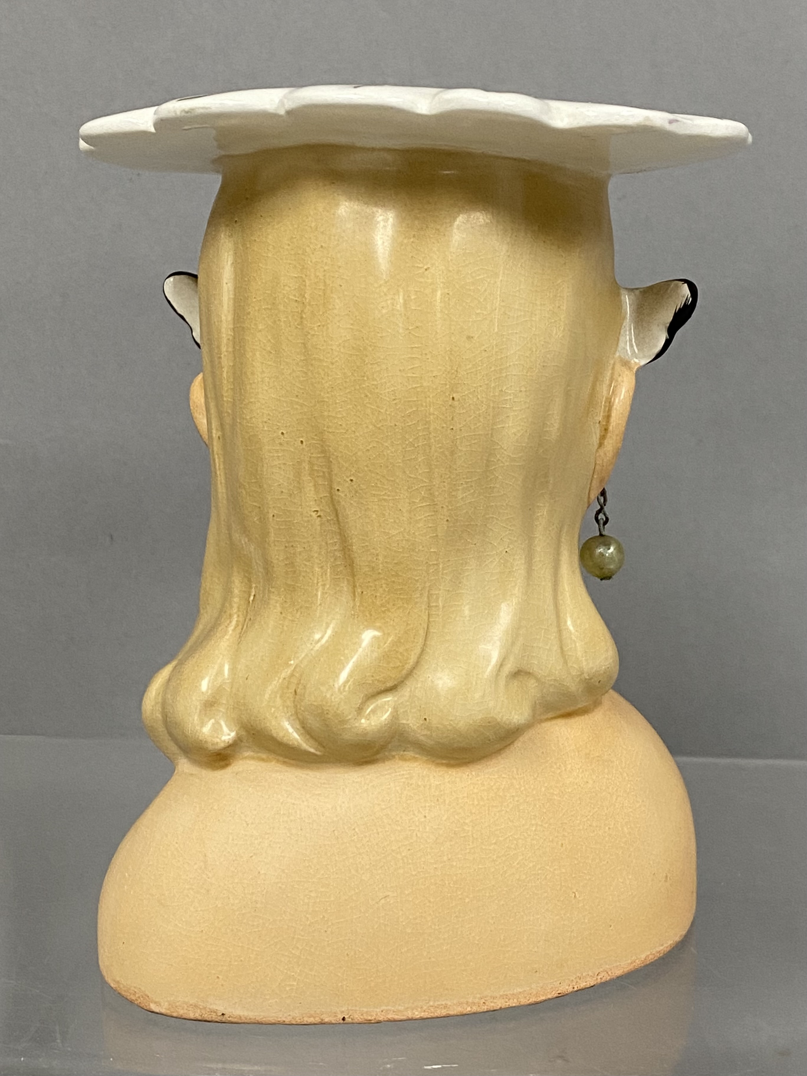 Ceramic Masquerade Lady Head Vase