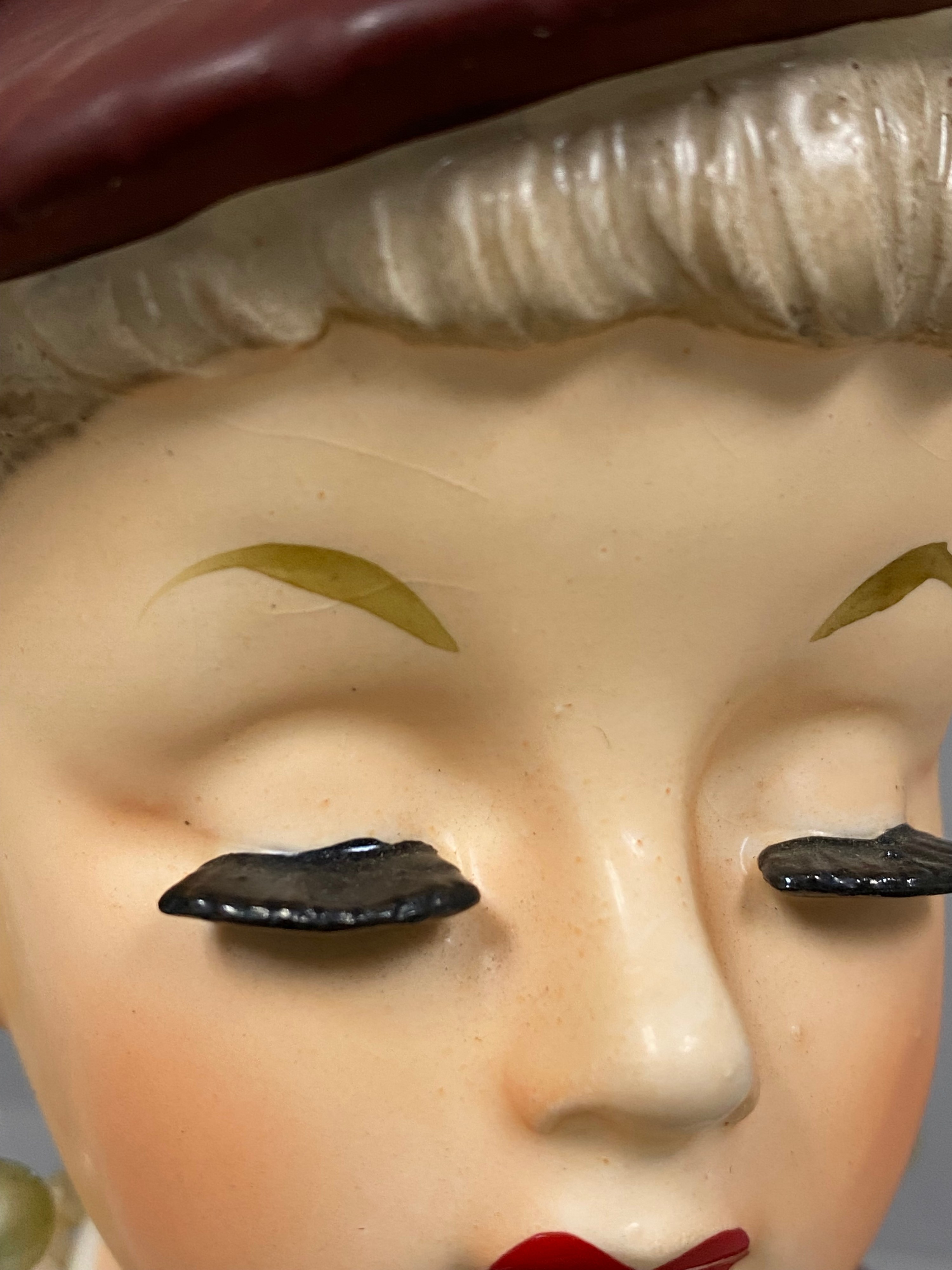 Napco Ceramic Lady Head Vase 1956