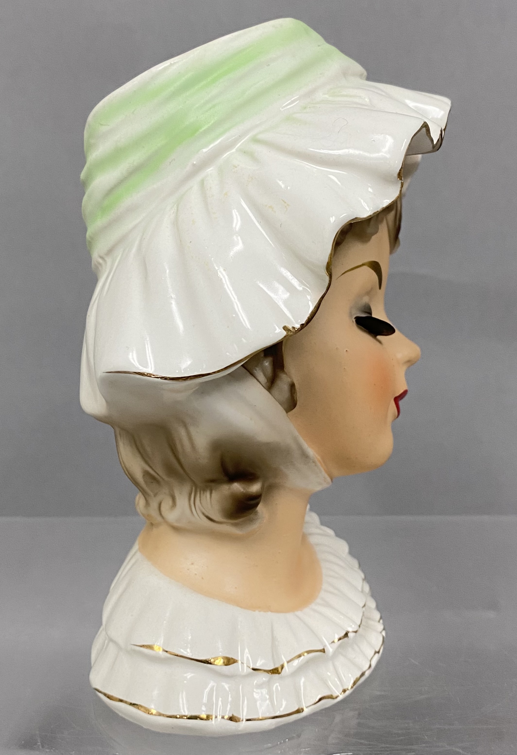 Lefton Ceramic Lady Head Vases
