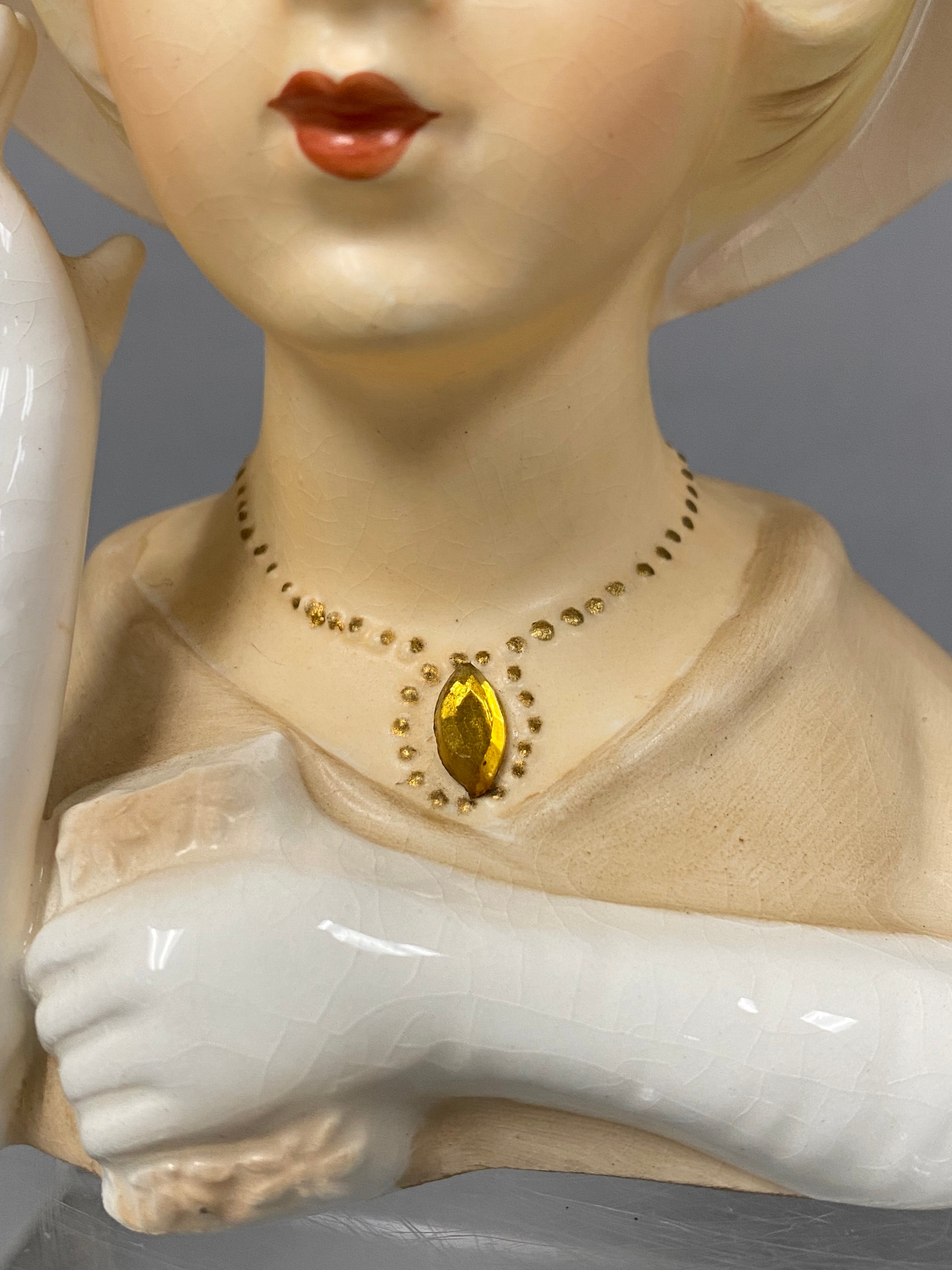 Lefton Ceramic Lady Head Vases