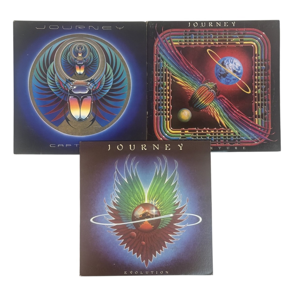 Trio of Journey Columbia Records Vinyl LPs