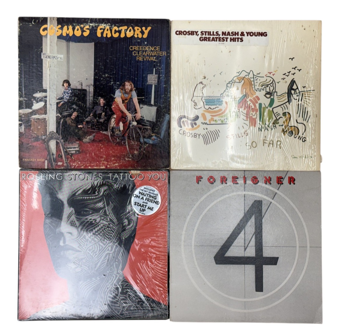 Assortment of Vintage Classic Rock Vinyl LPs
