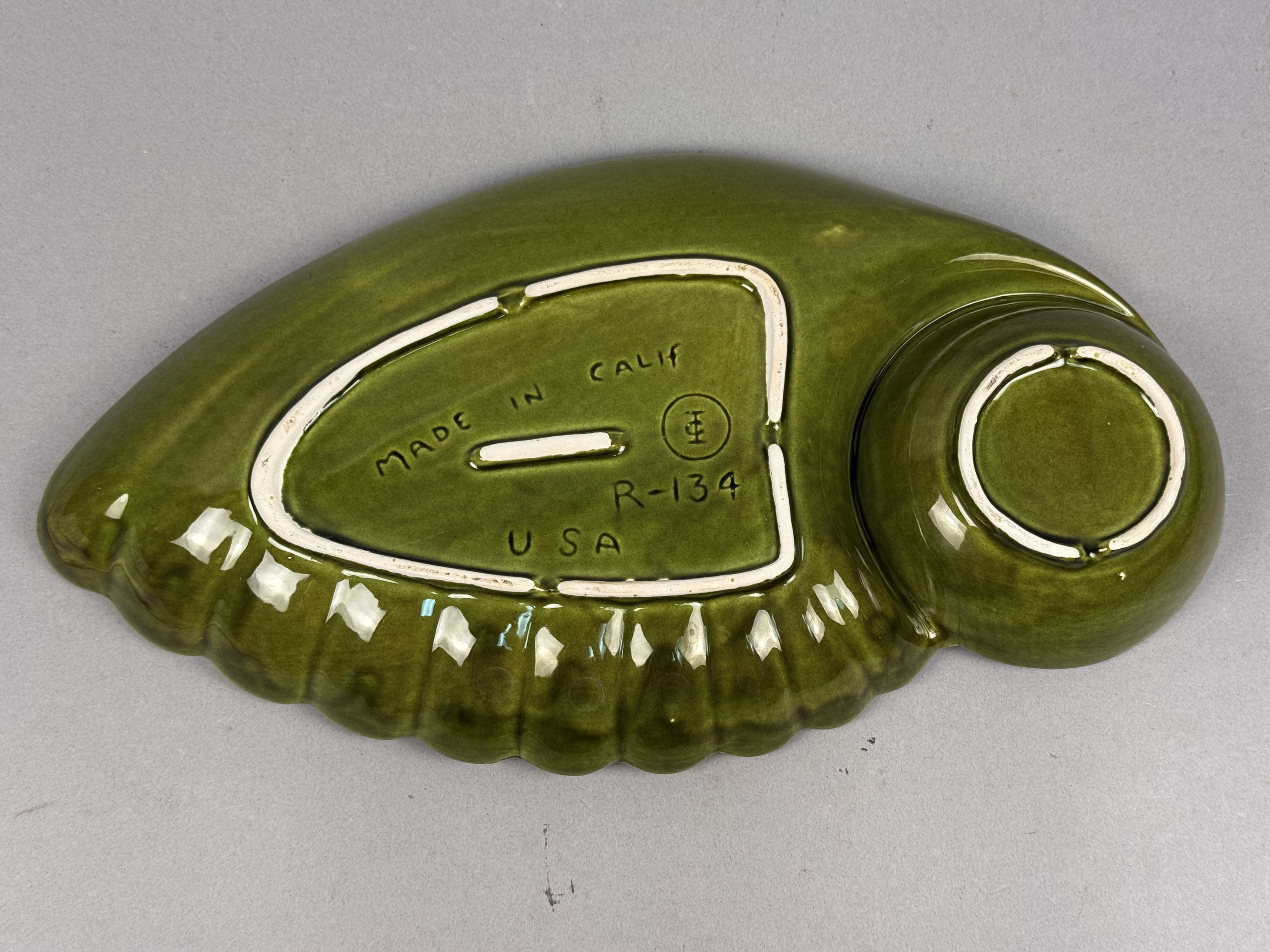 Mid Century Ceramic Wing Chip & Dip Server