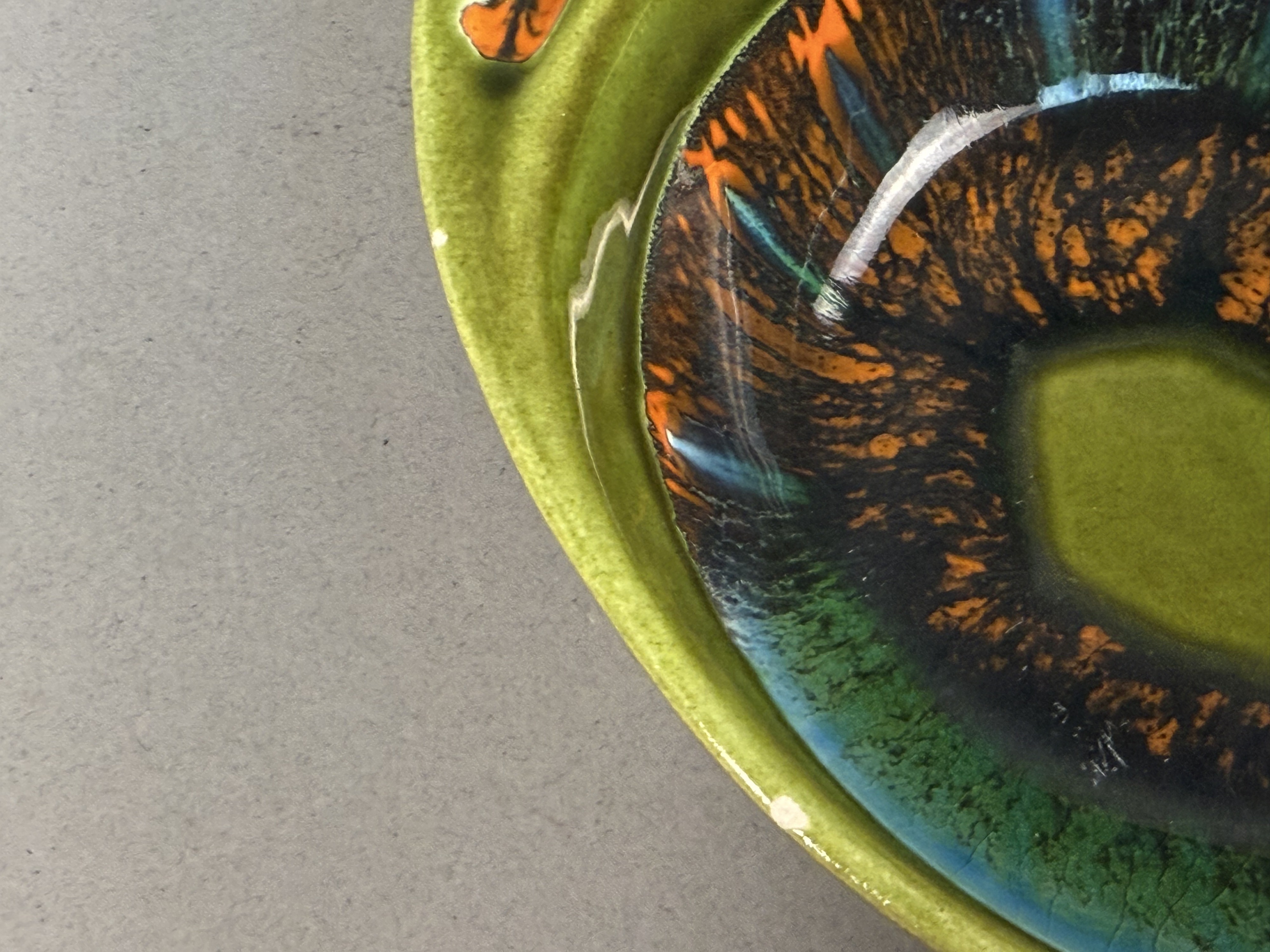 Mid Century Ceramic Wing Chip & Dip Server