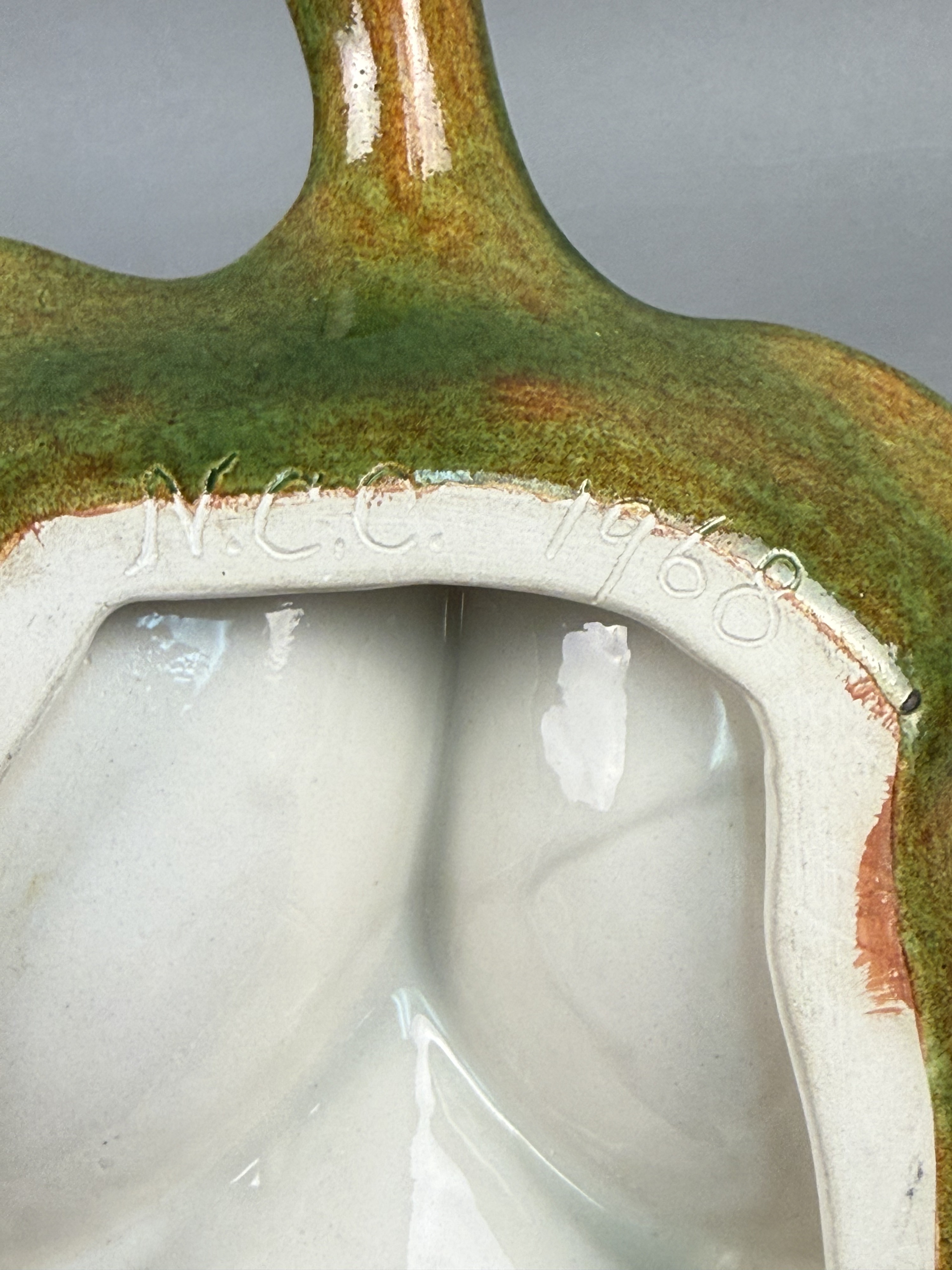 Ceramic Three-Section Glazed Leaf Dish