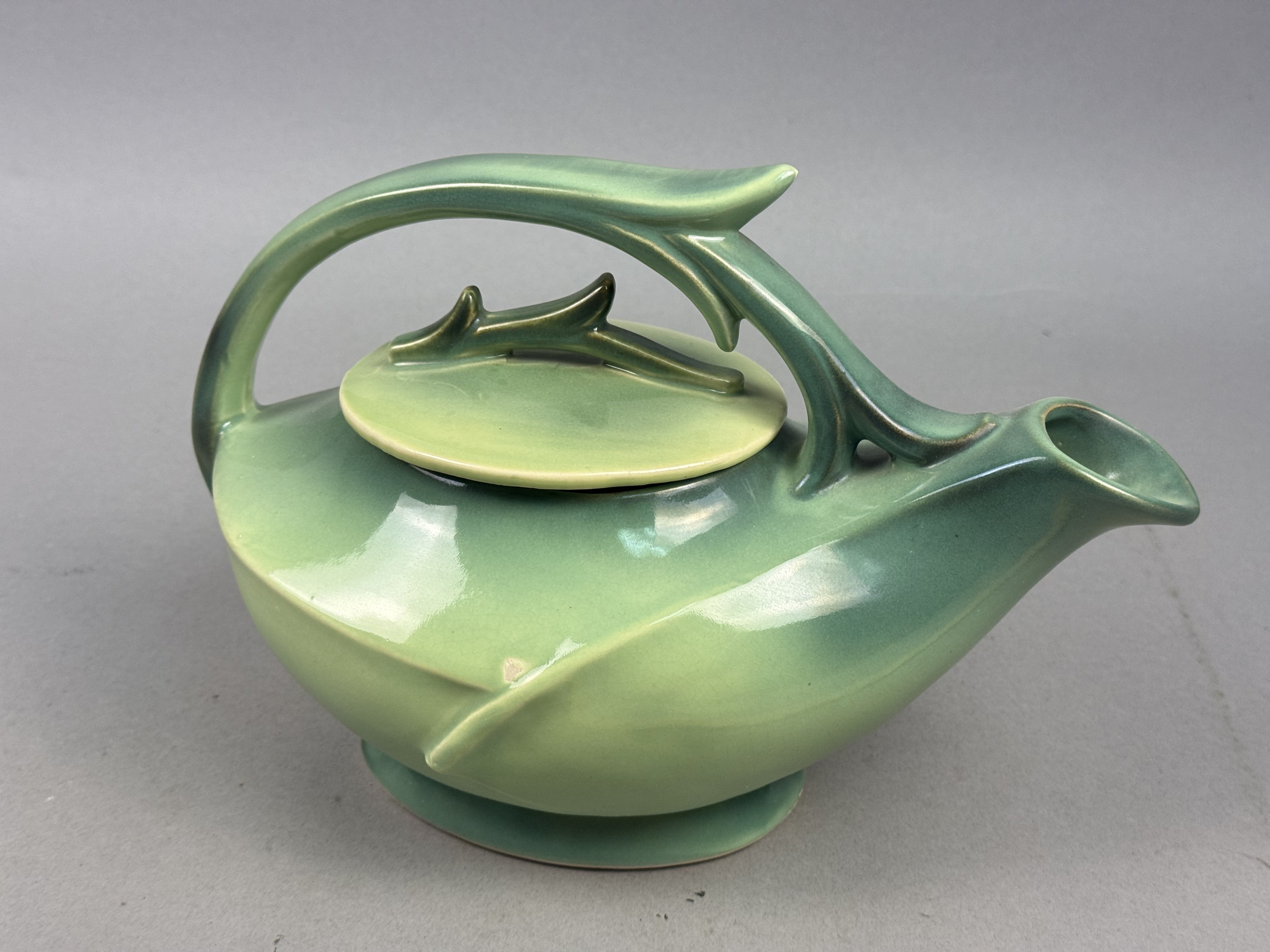 McCoy Ceramic Blended Glaze Leaf Teapot