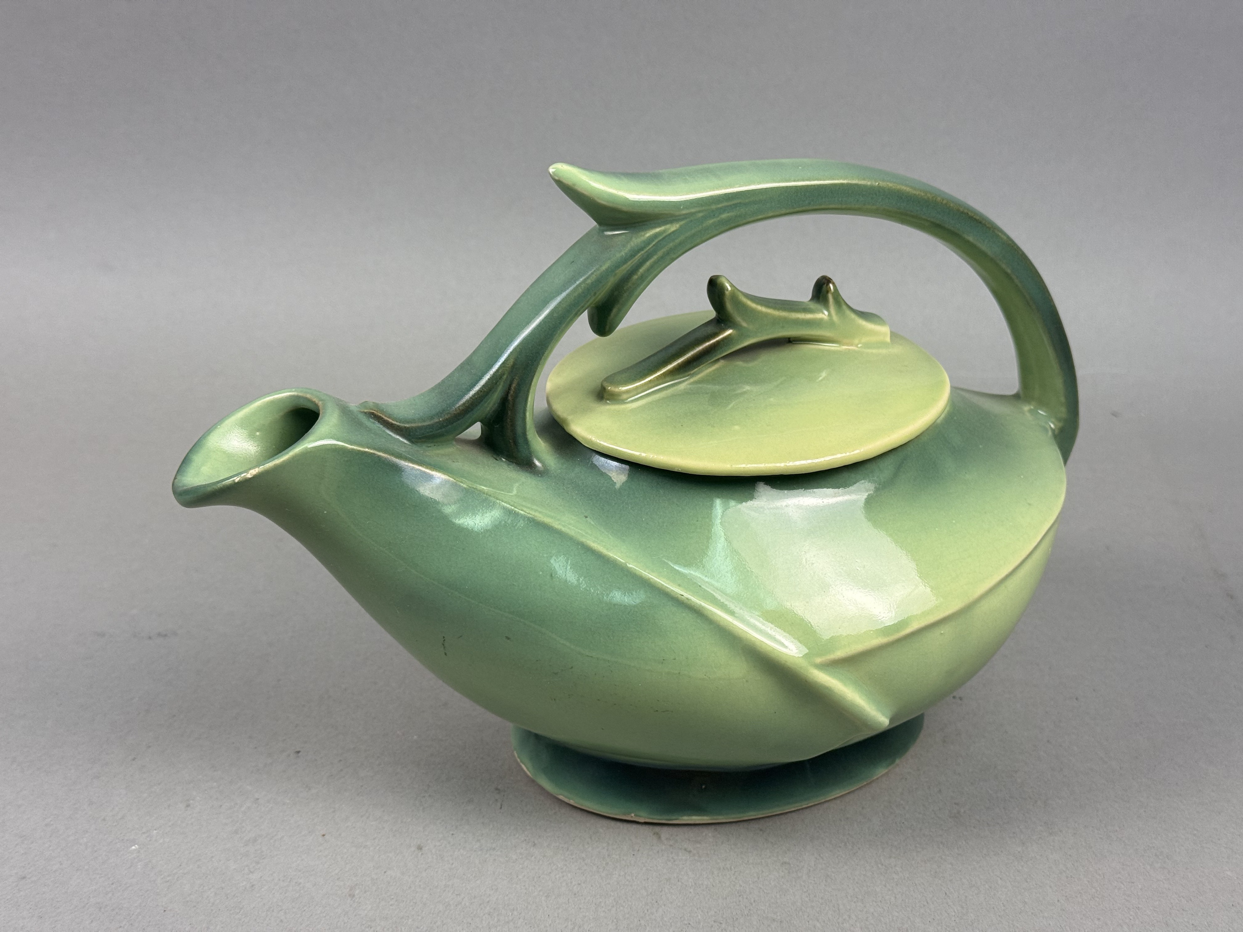 McCoy Ceramic Blended Glaze Leaf Teapot
