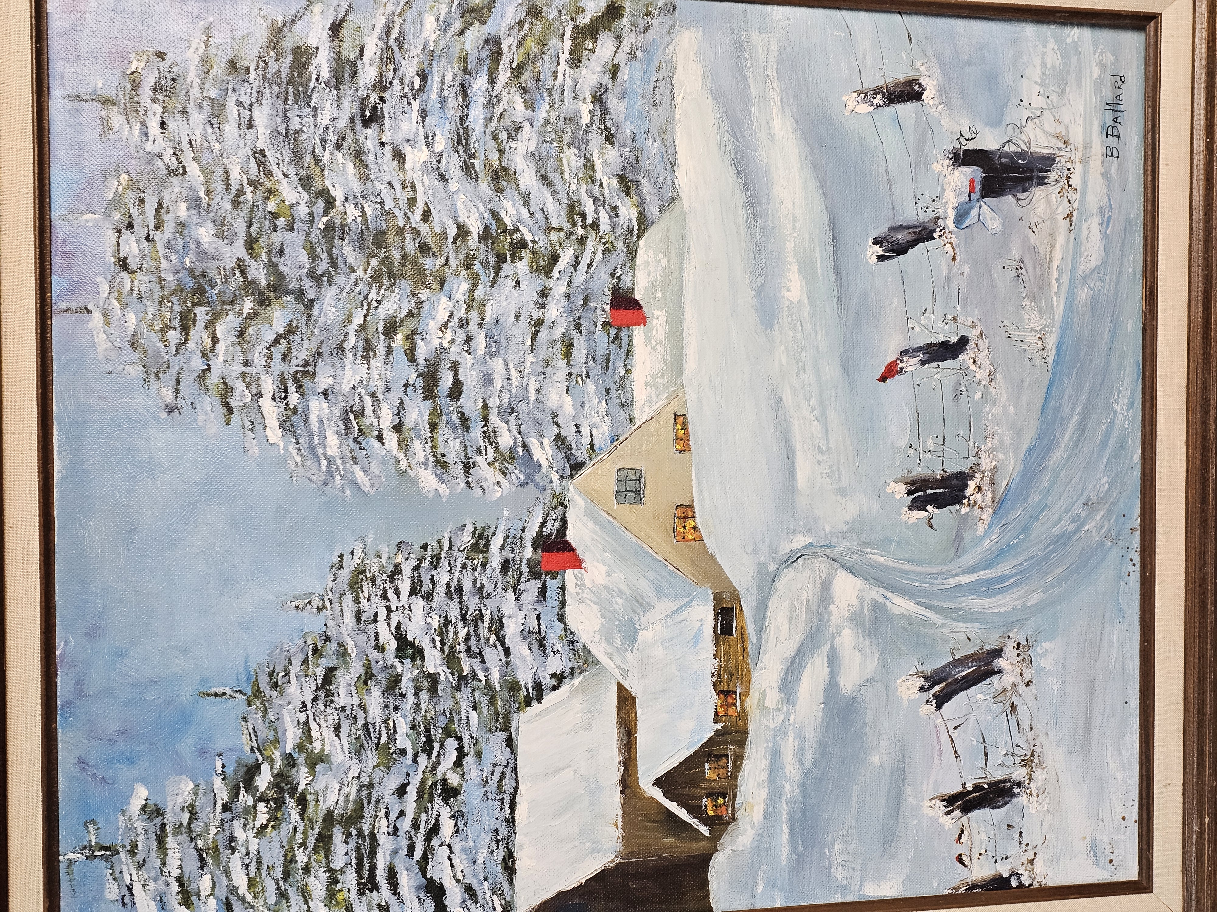 B. Ballard Winter Landscape Oil