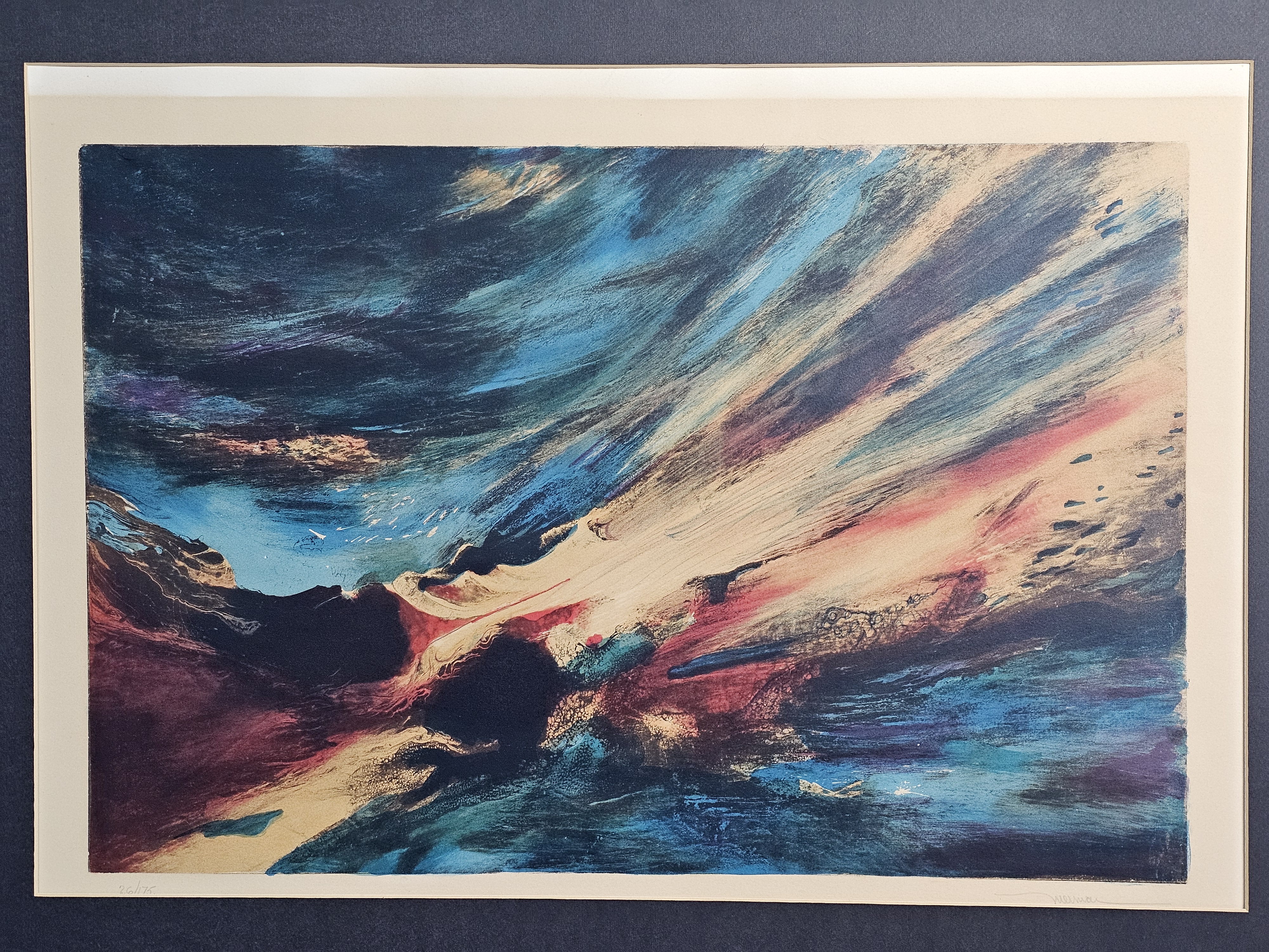 Leonardo Nierman Volcanic Wind Lithograph