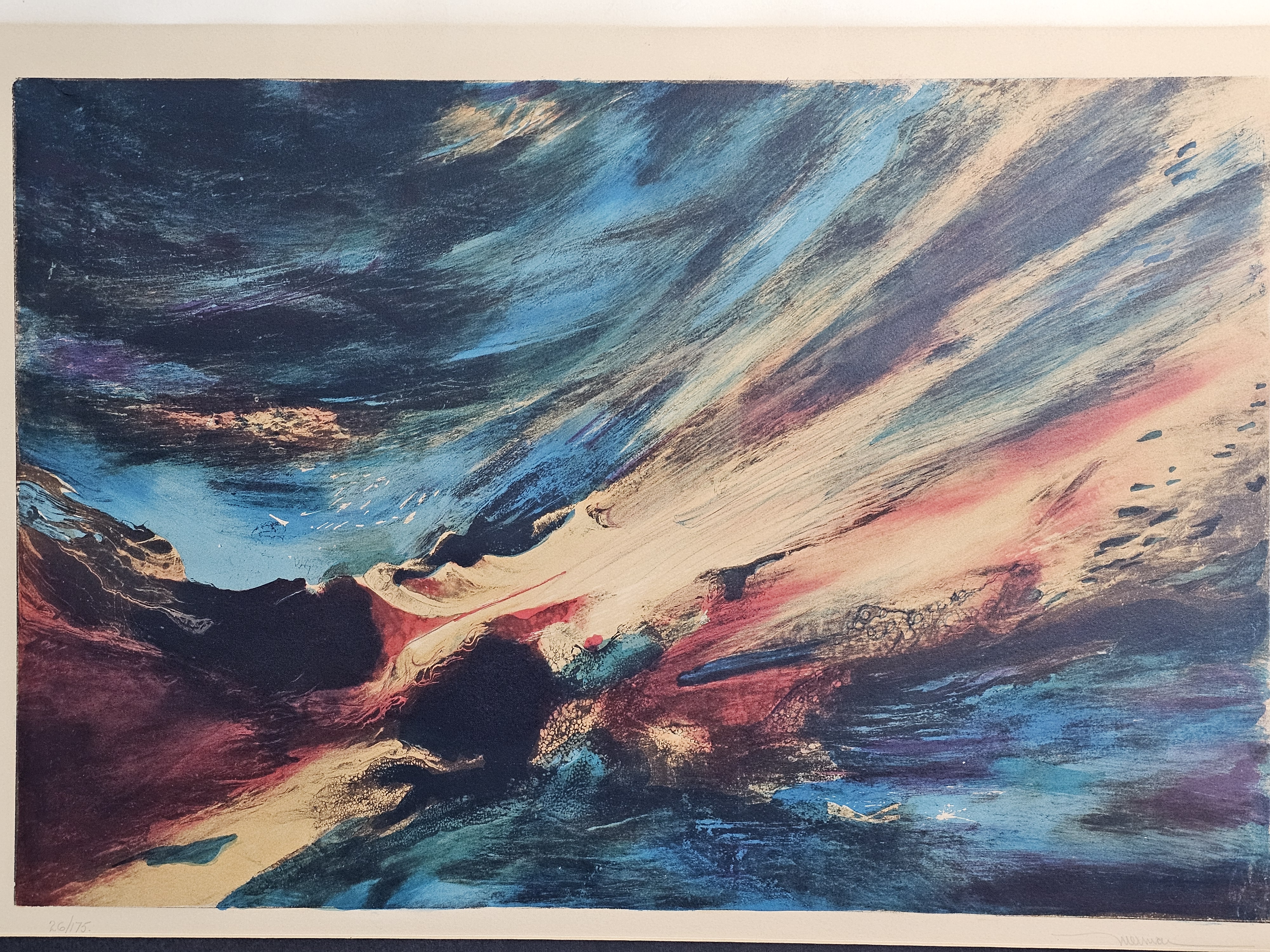 Leonardo Nierman Volcanic Wind Lithograph