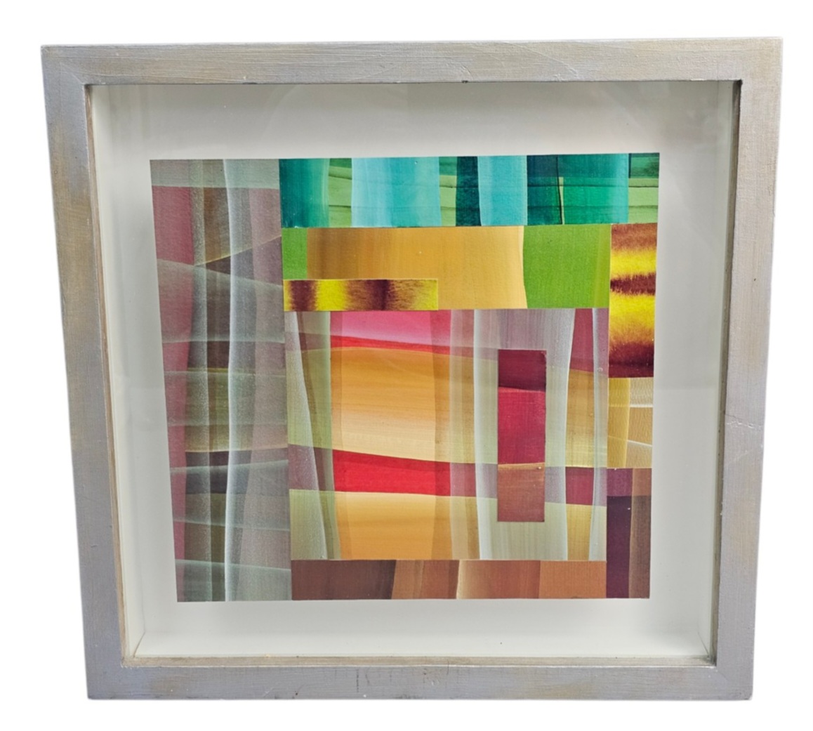 Abstract Geometric Mixed Media Collage