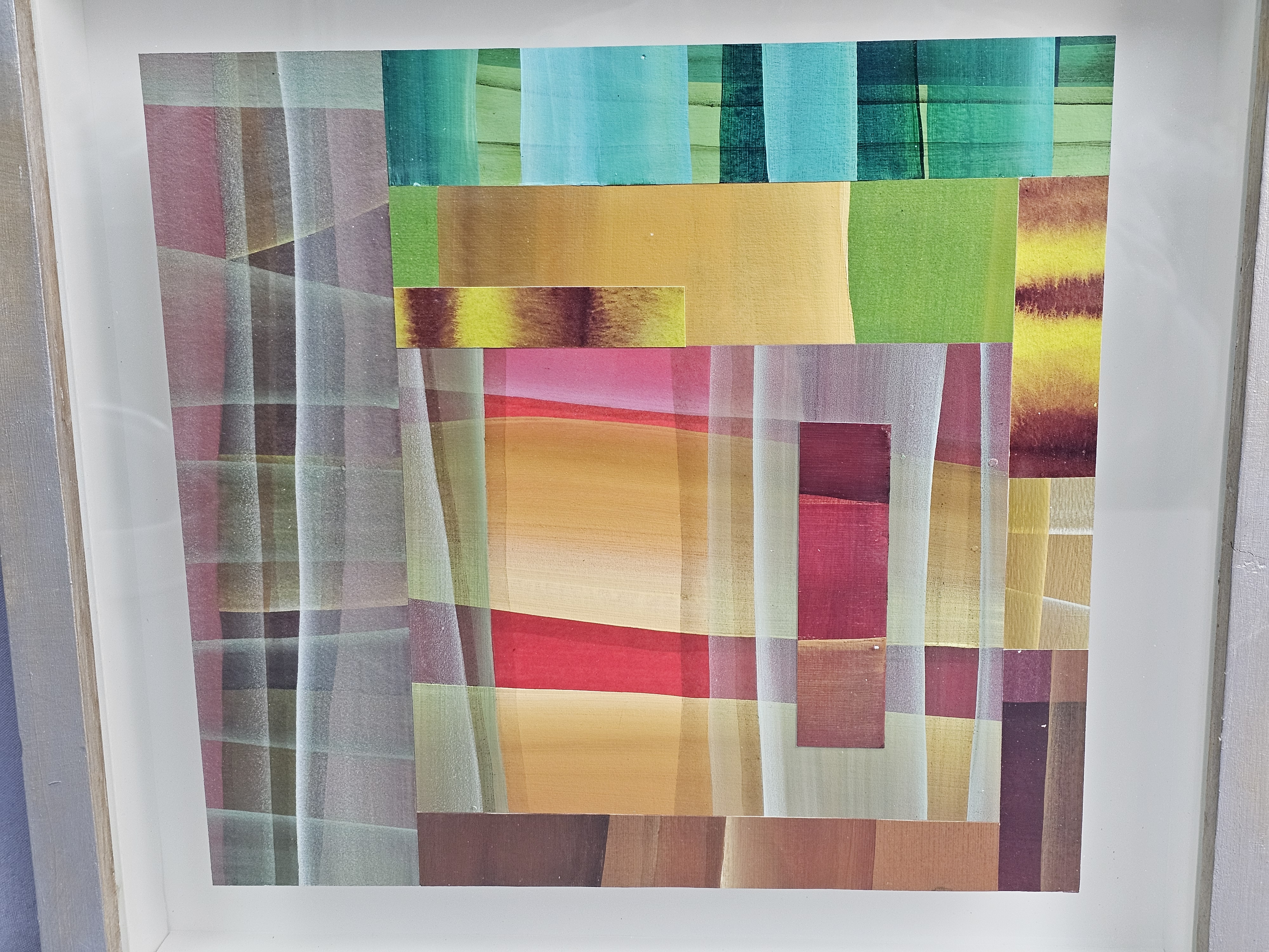 Abstract Geometric Mixed Media Collage