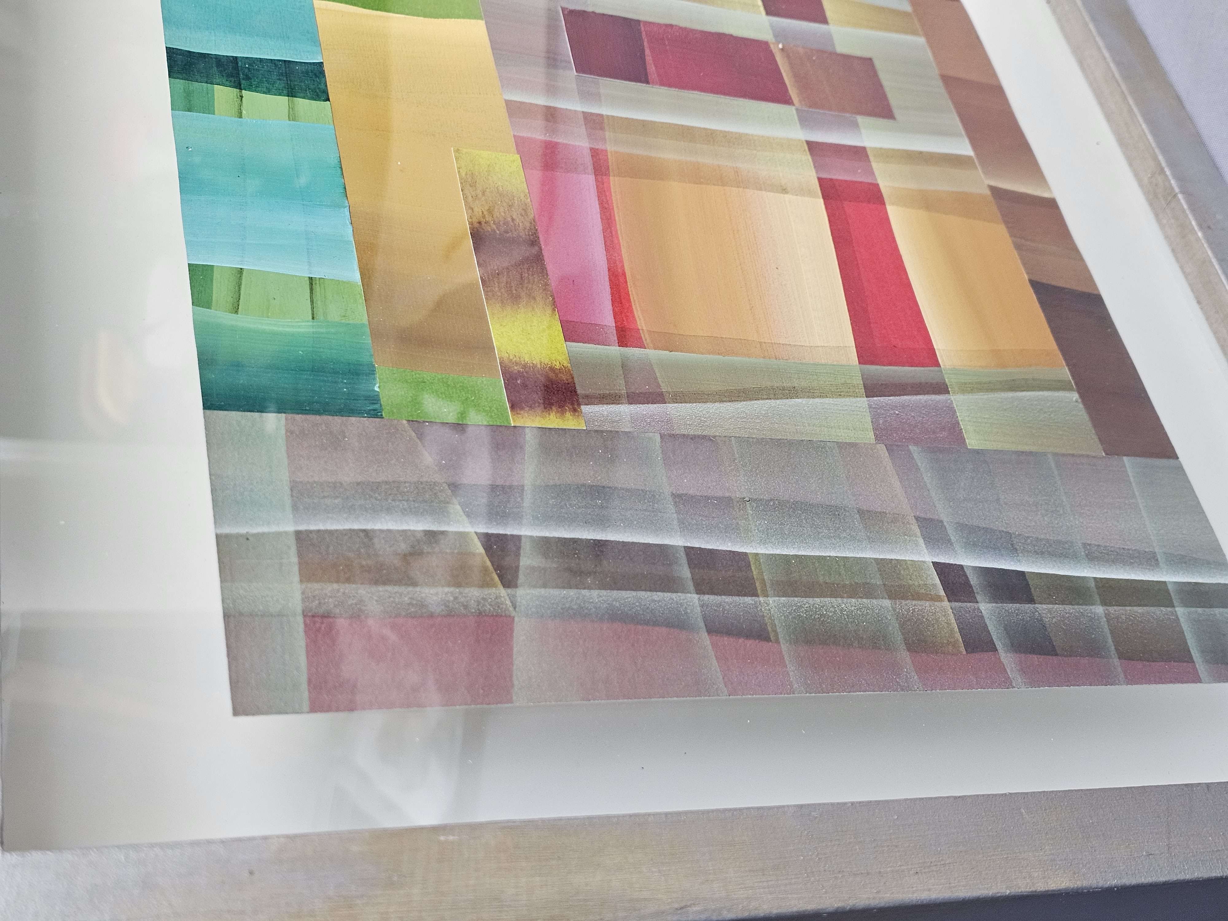 Abstract Geometric Mixed Media Collage