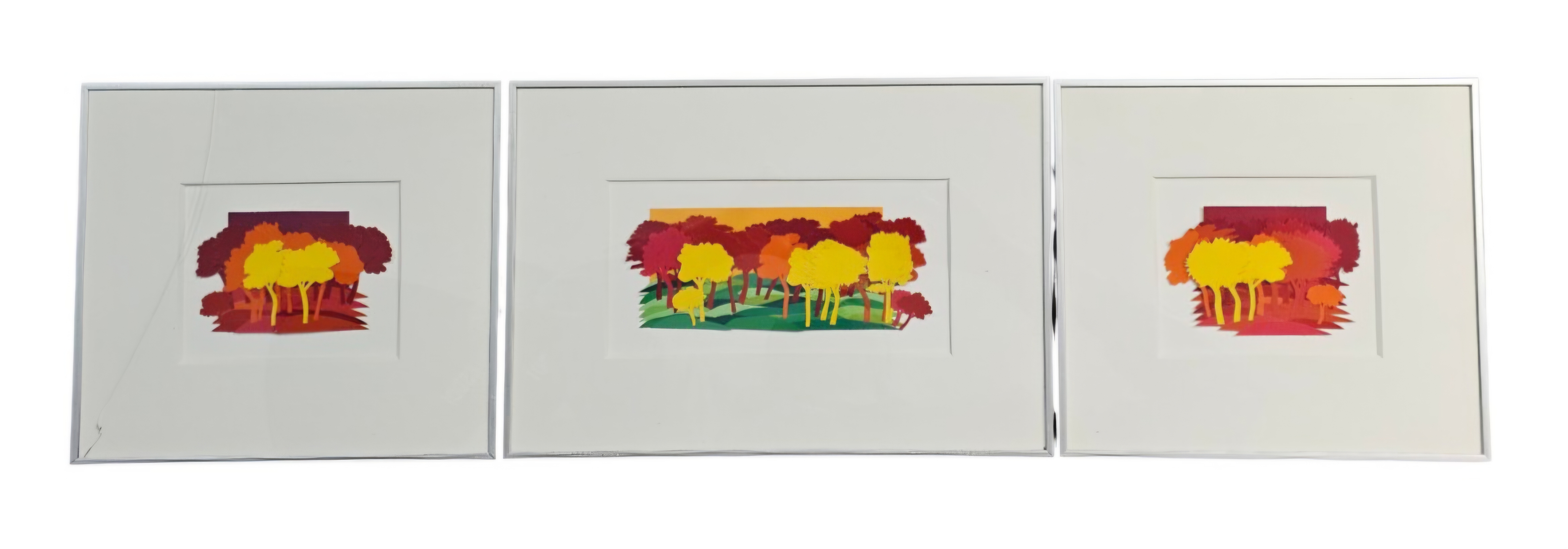 Jagdish Paper Cut Triptych India Landscape