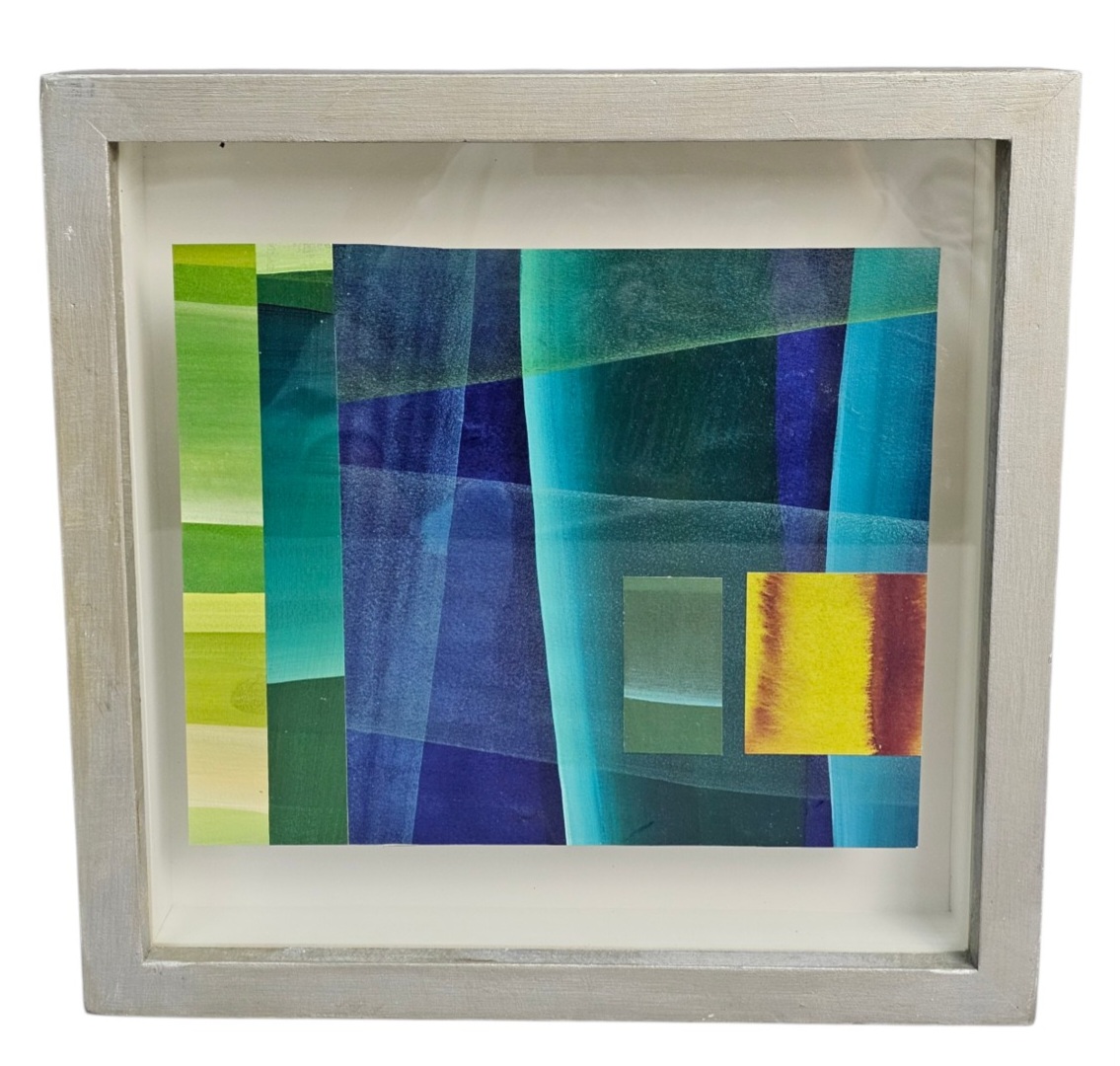 Geometric Mixed Media Abstract Collage