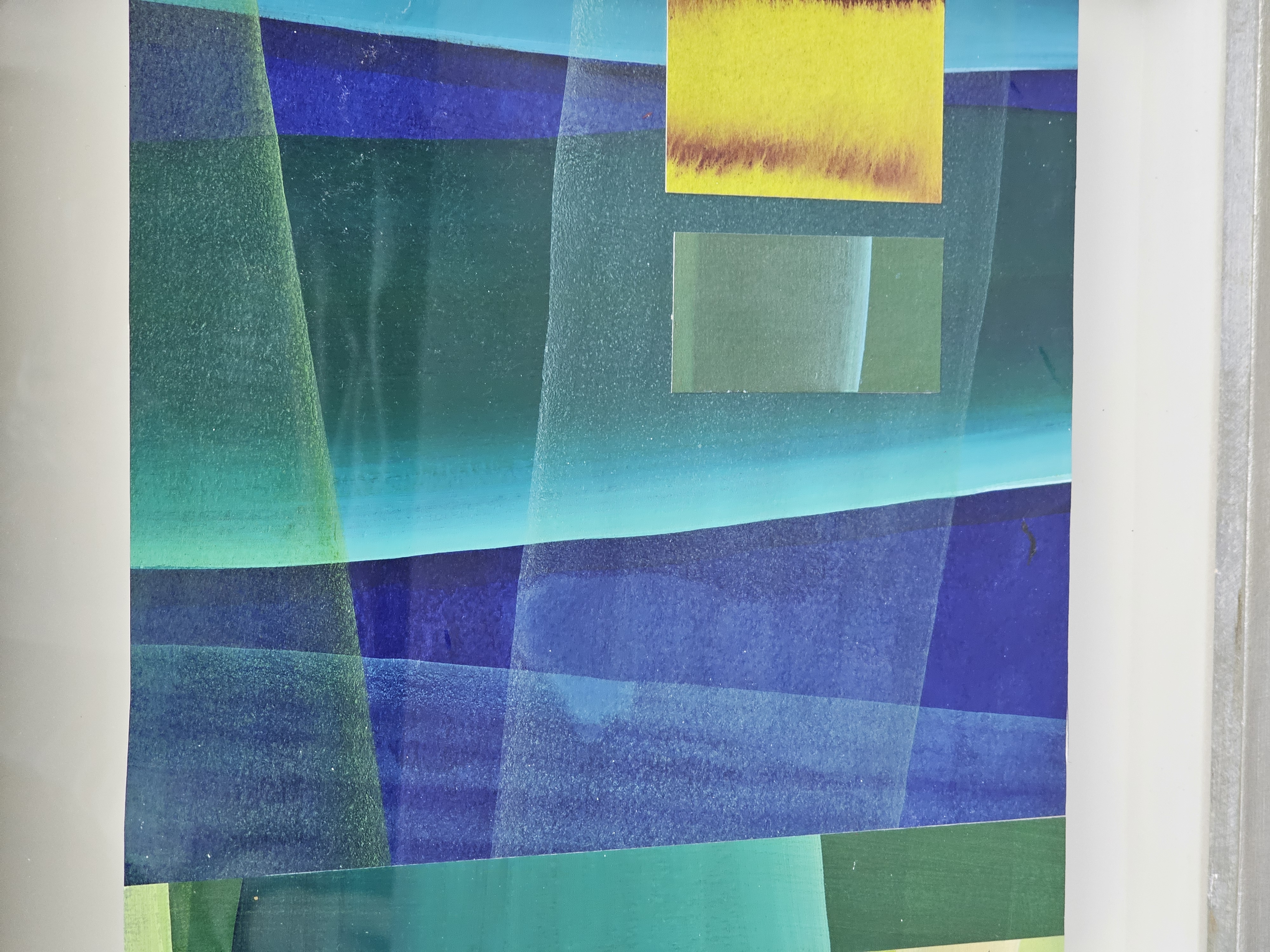 Geometric Mixed Media Abstract Collage
