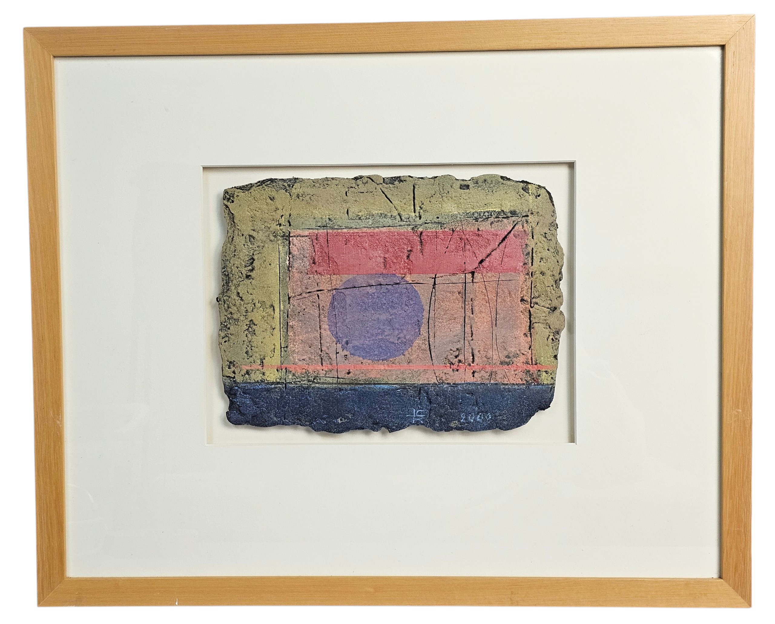 Signed Rimas Ciurlionis Circle Art Piece
