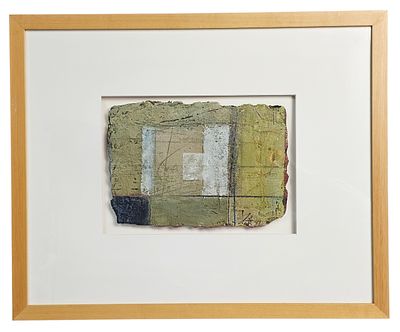 Rimas Ciurlionis Window Signed Art. This oil on paperboard abstract composition titled 'Window' 
