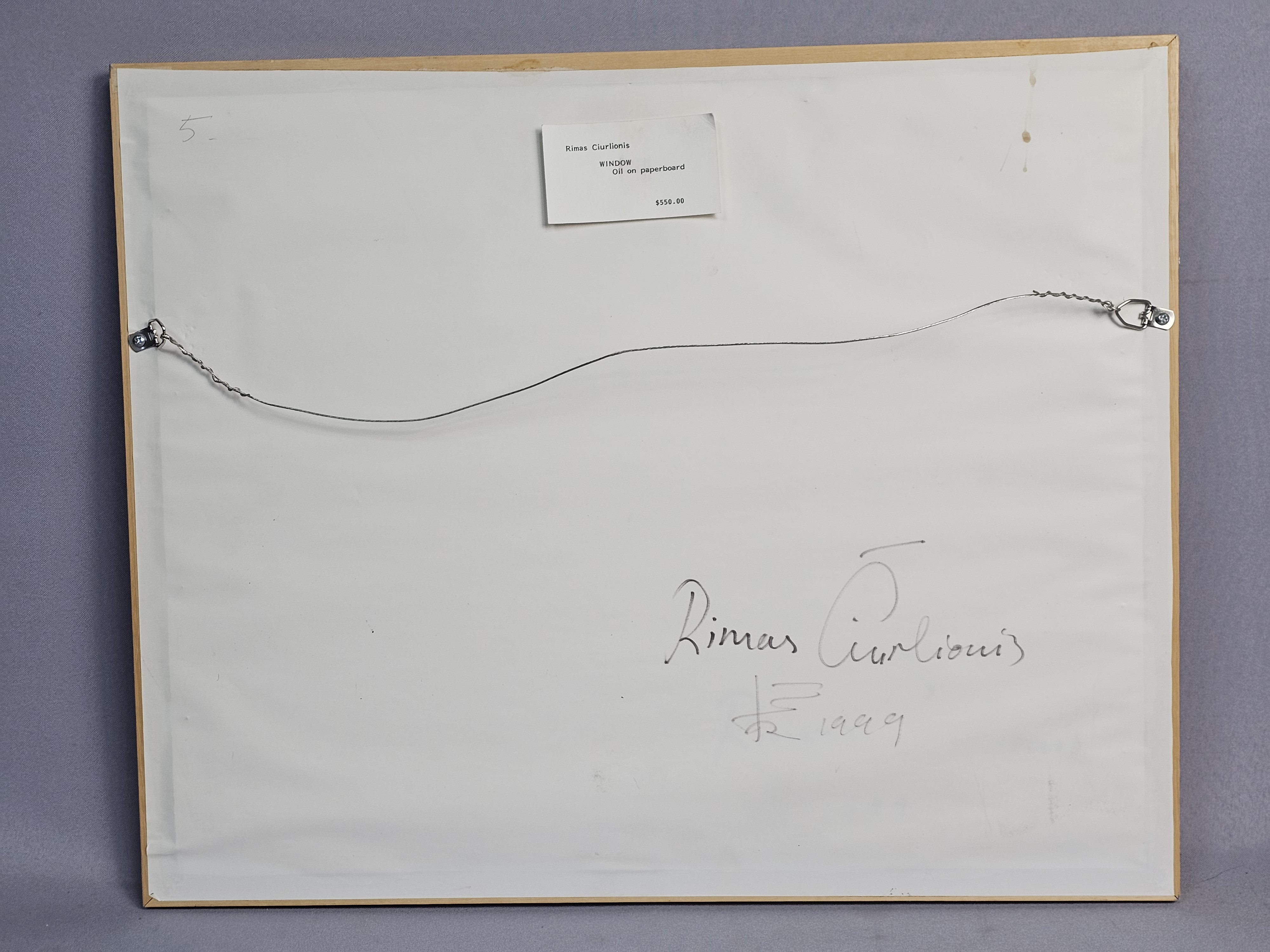 Rimas Ciurlionis Window Signed Art