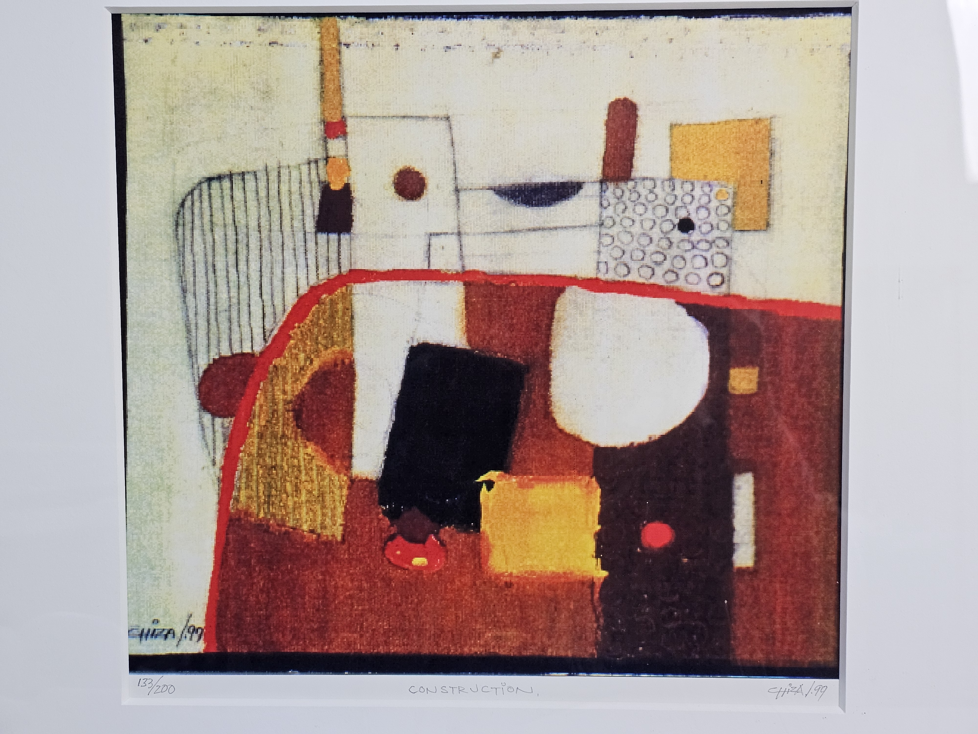 Amaru Chiza Construction III Signed Print