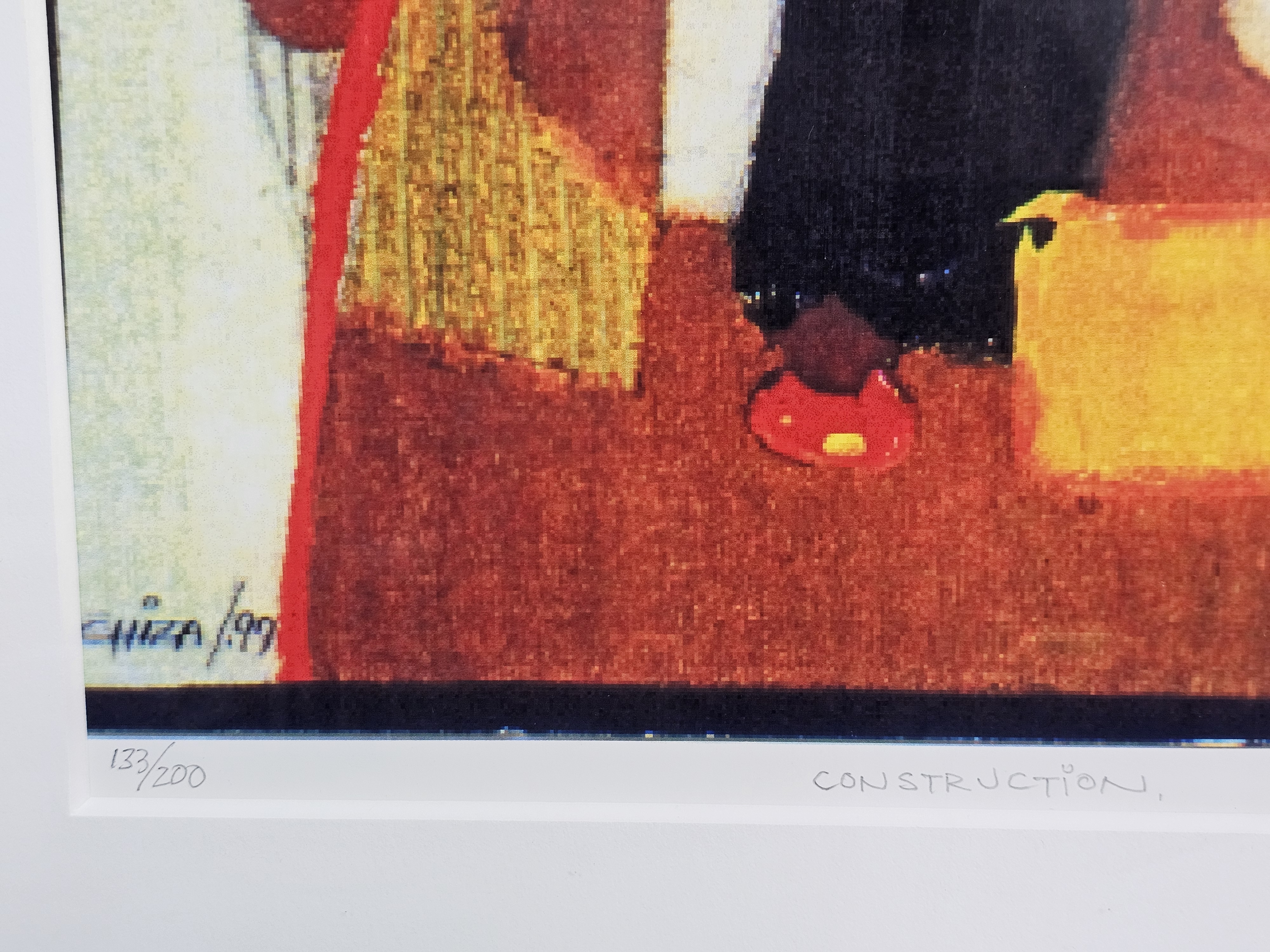 Amaru Chiza Construction III Signed Print