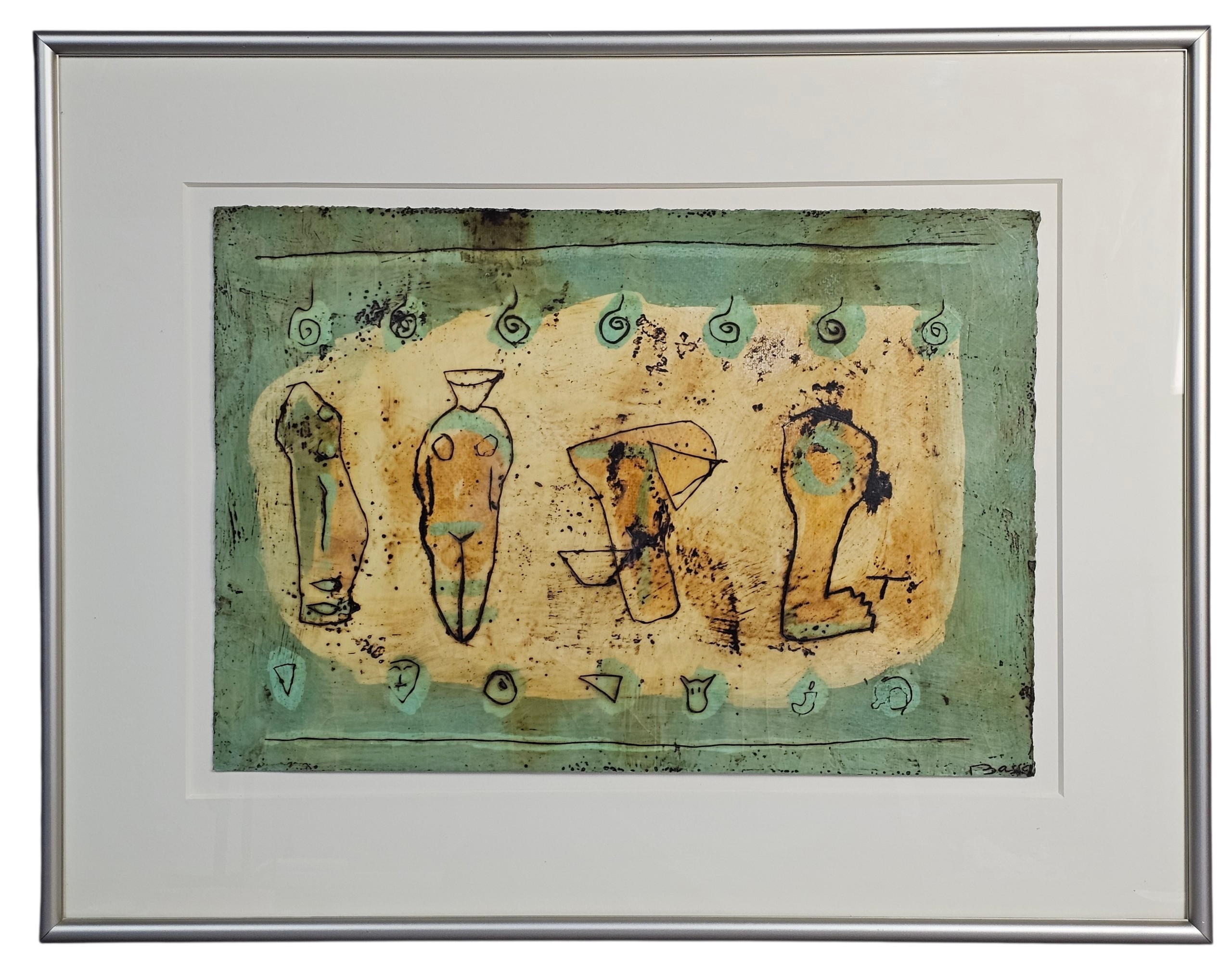 Carme Bassa Untitled Encaustic Framed Art