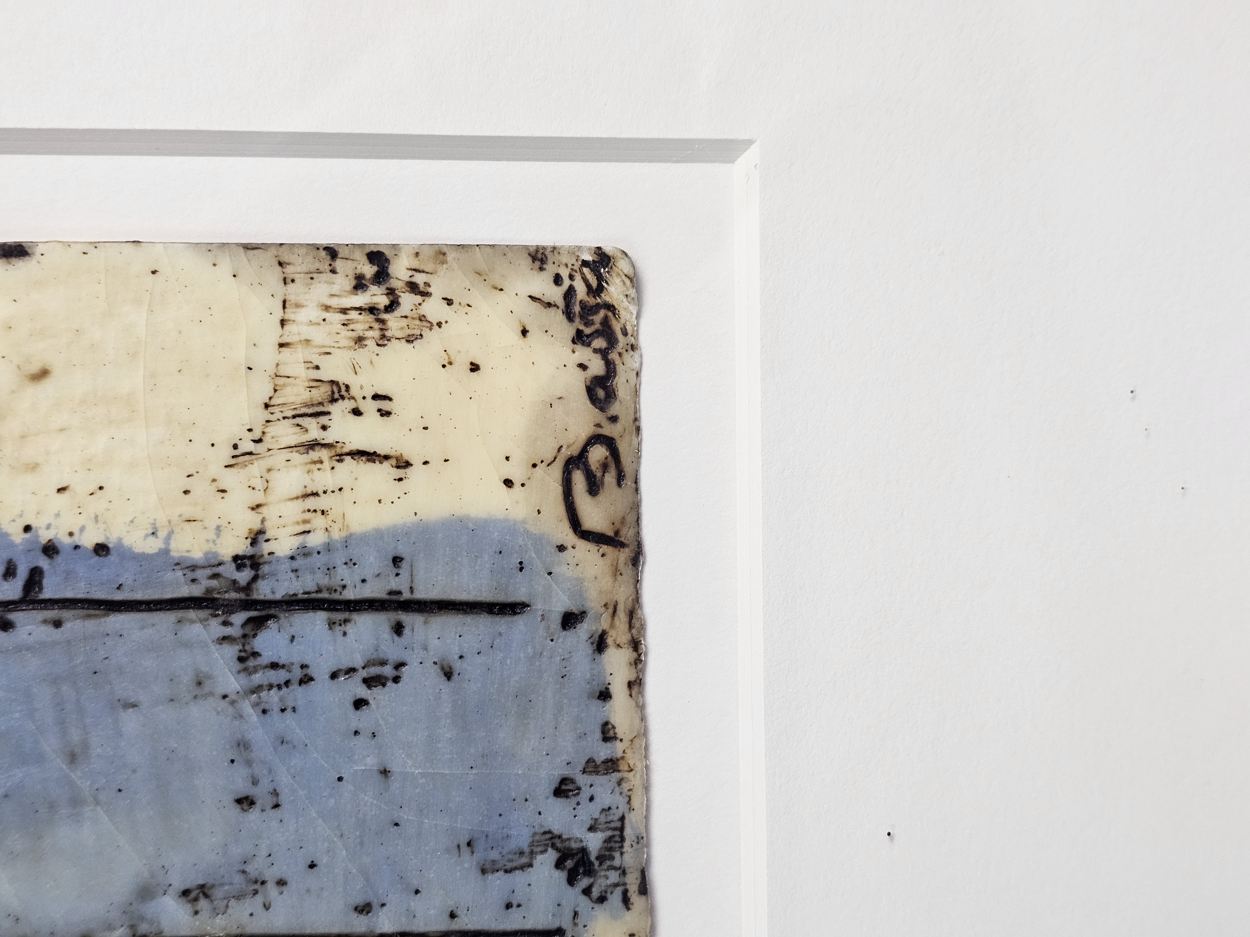 Signed Bassa Untitled Encaustic Painting