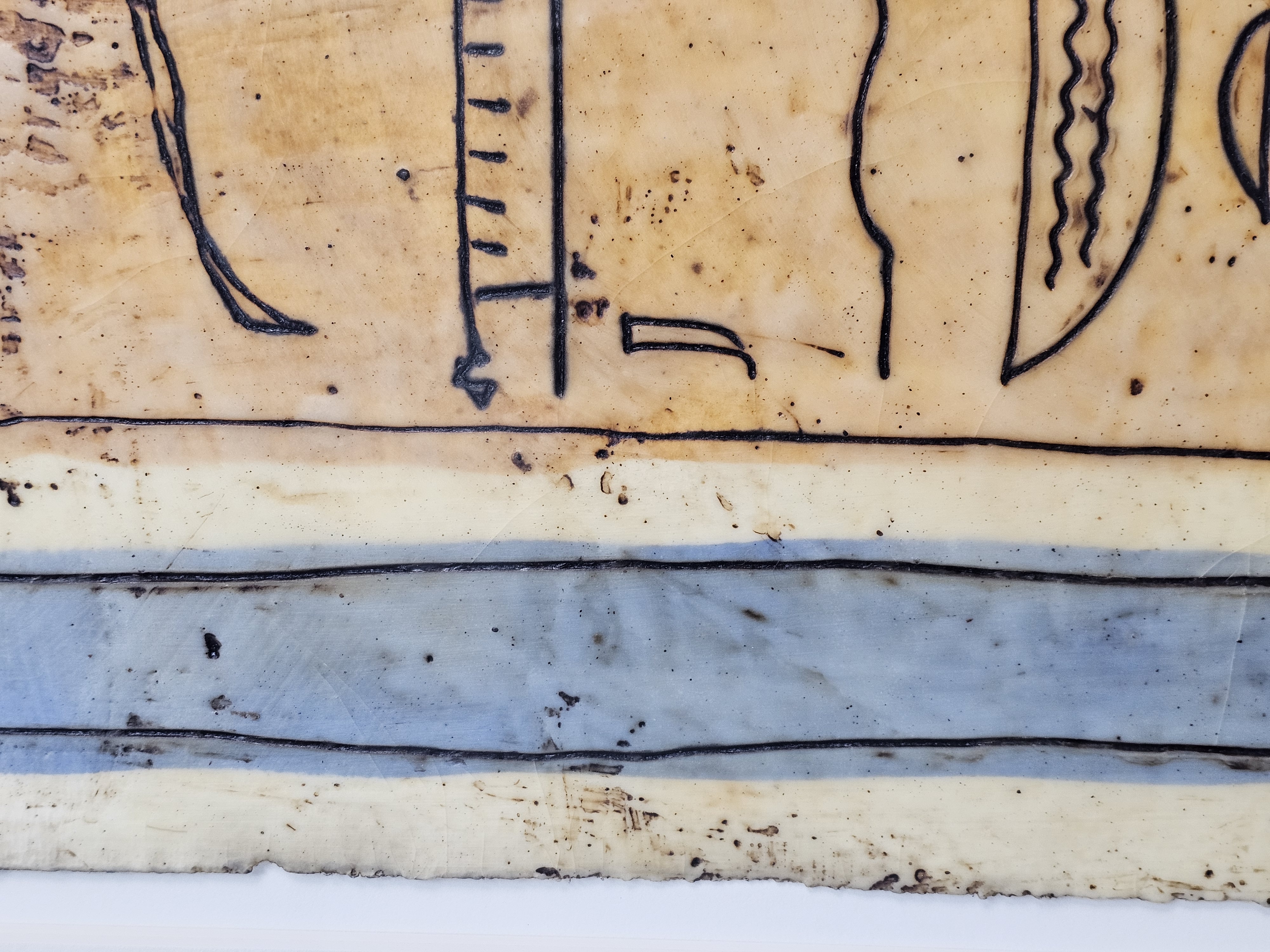 Signed Bassa Untitled Encaustic Painting