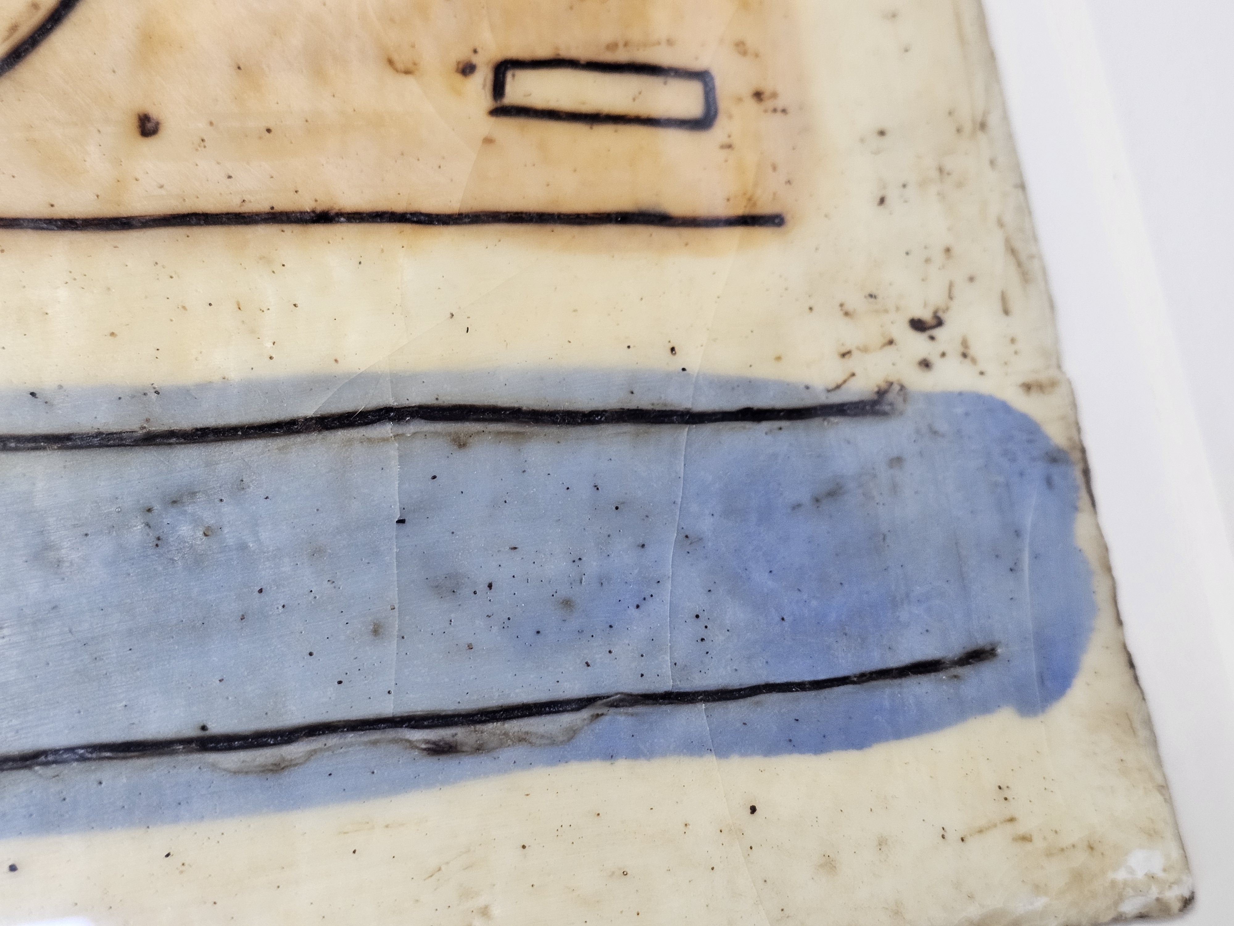 Signed Bassa Untitled Encaustic Painting