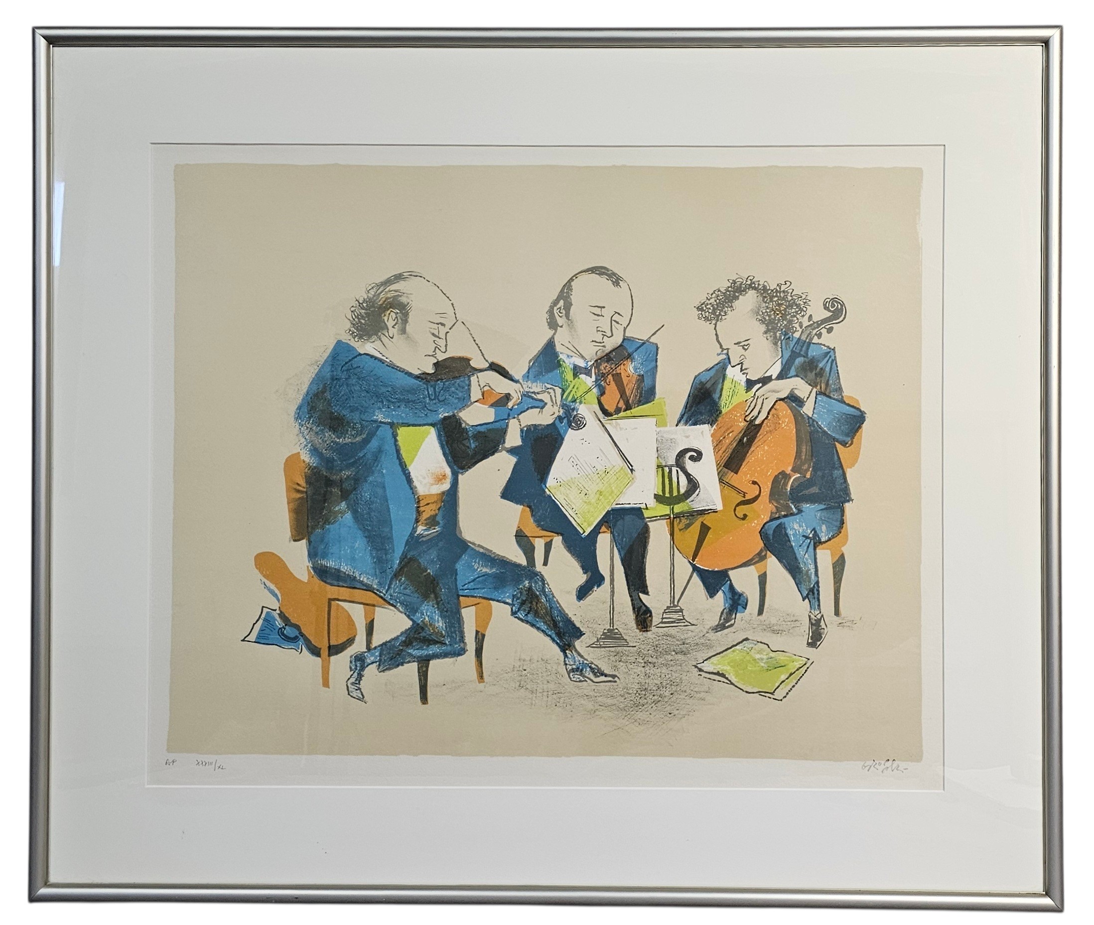William Gropper Trio Lithograph