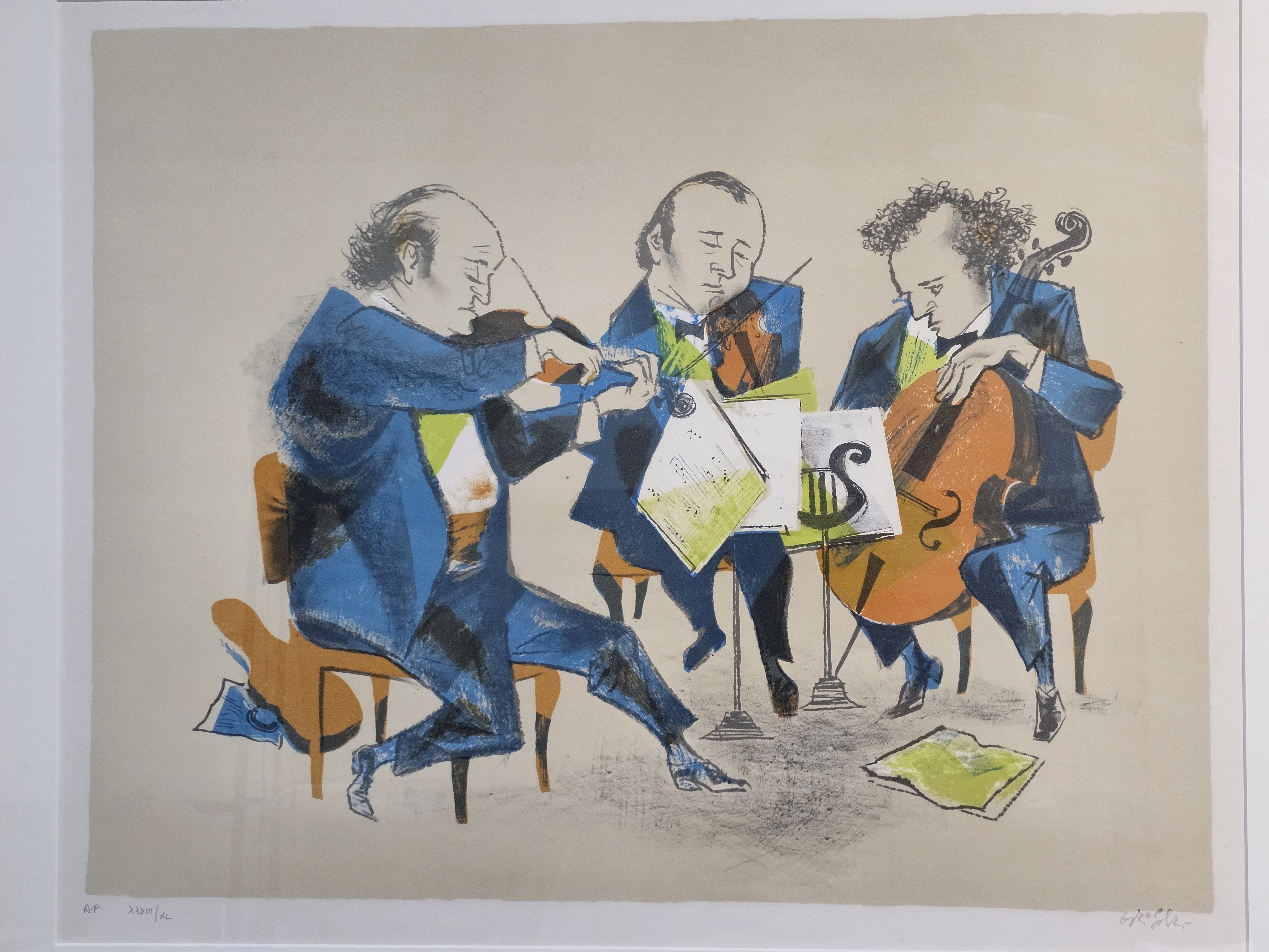 William Gropper Trio Lithograph