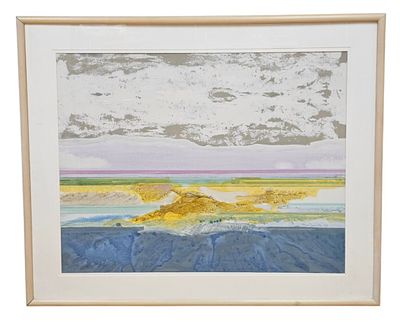 Stefan Davidek Under and Over Watercolor. A large-scale watercolor on board titled Under and 