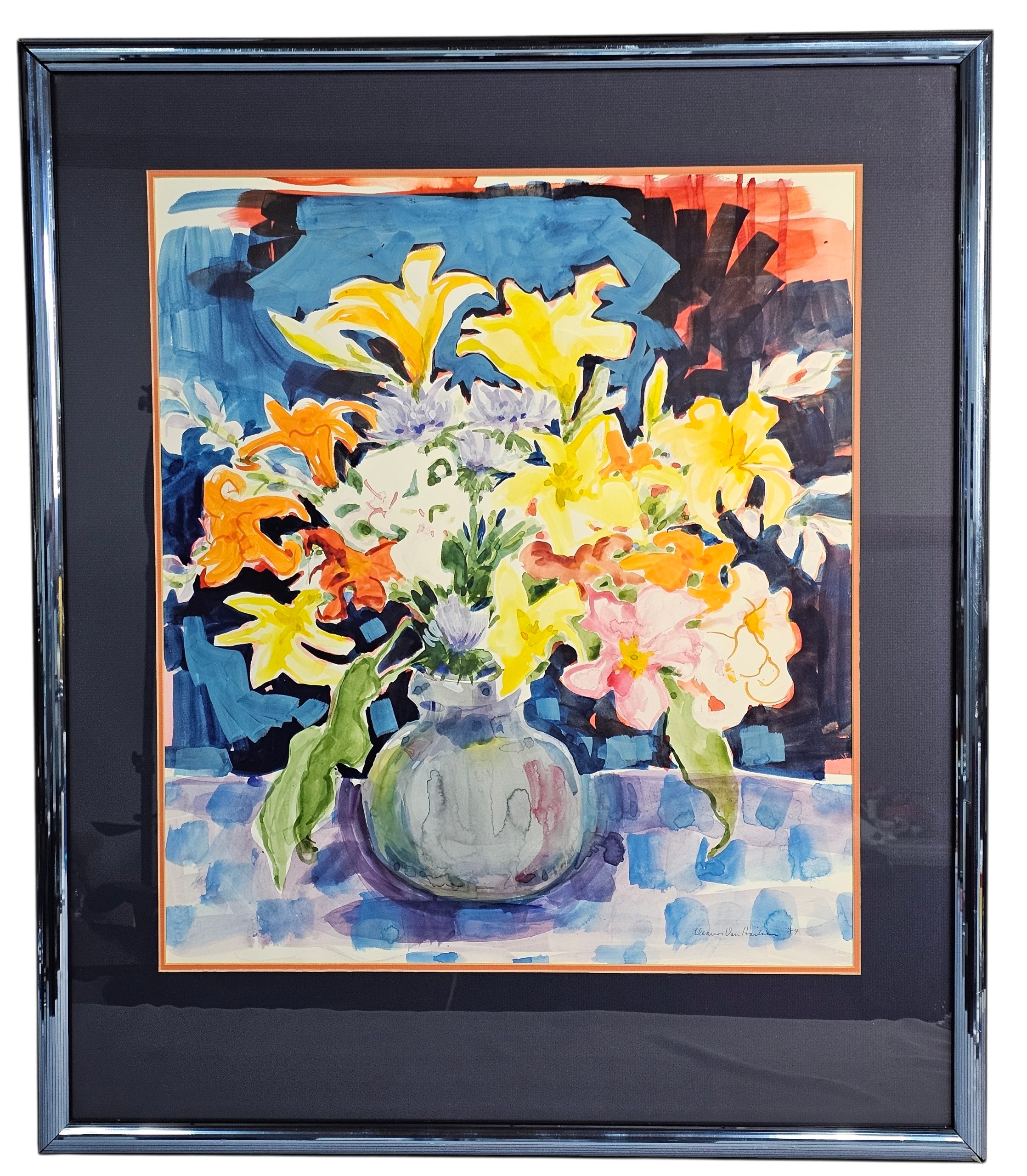 Eleanor Van Haitsma Floral Still Life Watercolor