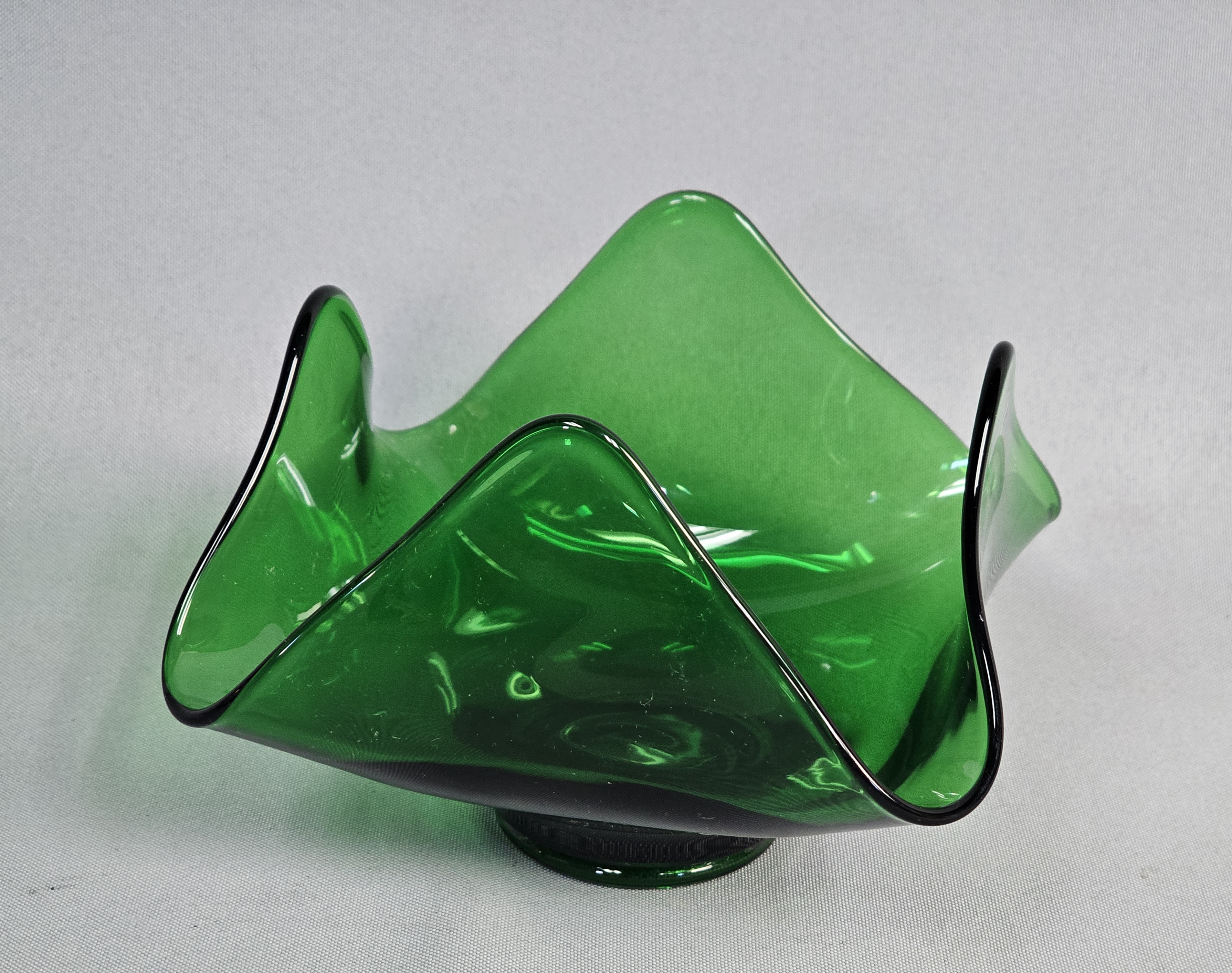 MCM Emerald Green Handkerchief Vase