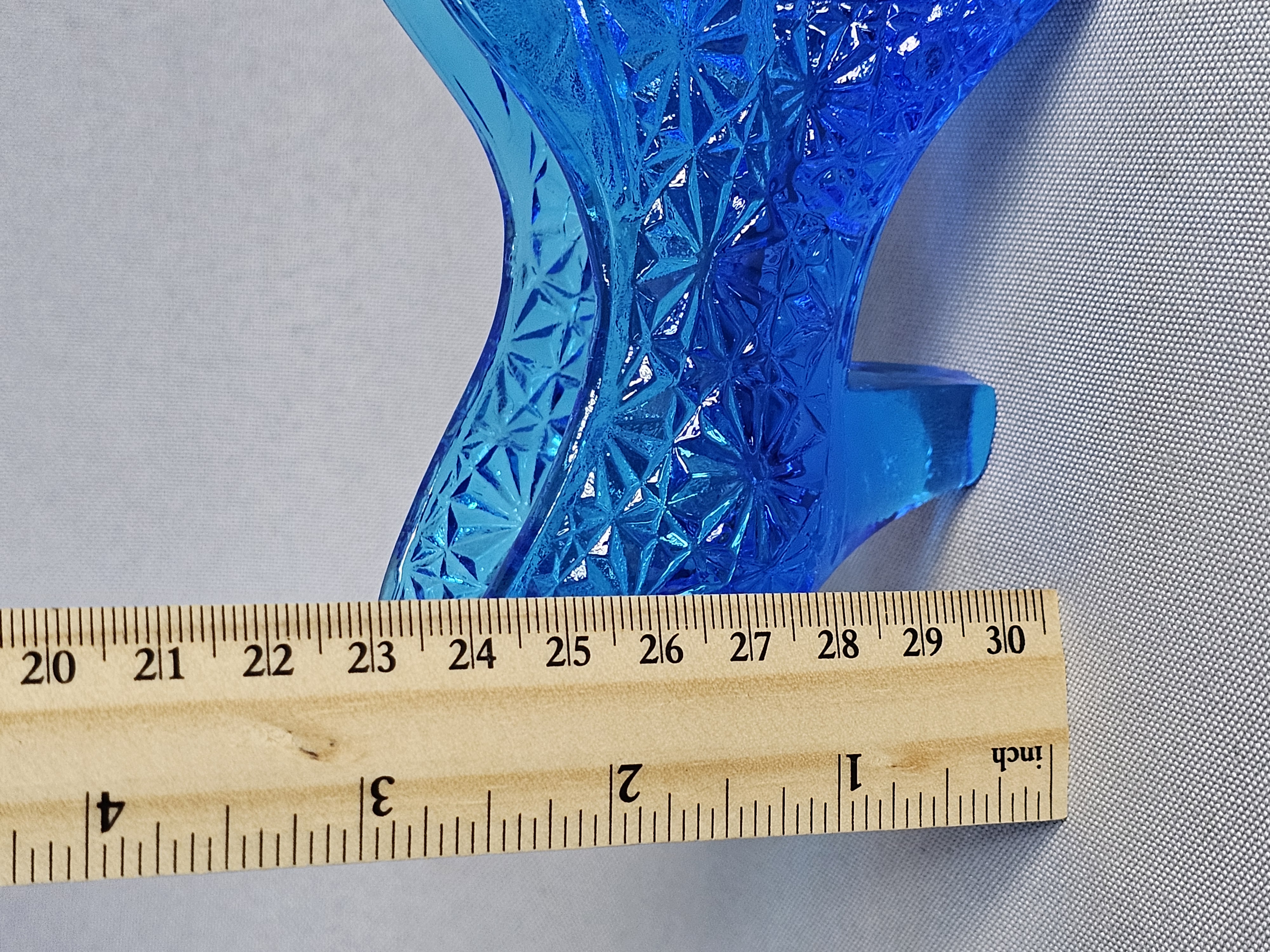 Fenton Cobalt Glass Cat Slipper